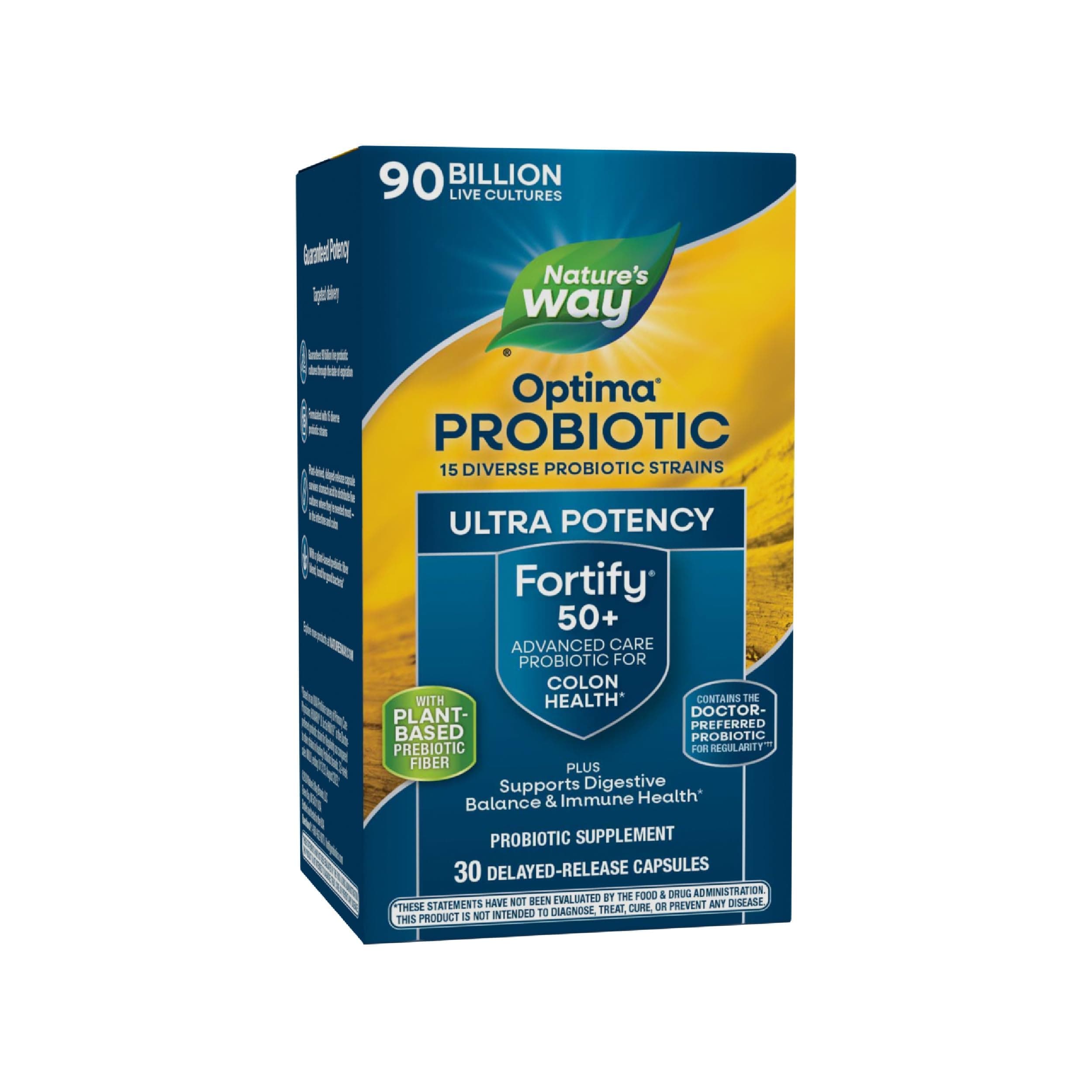 Primadophilus Optima Max Bifido 90 Billion Active Probiotics, Vegetarian Capsules, 30 Count