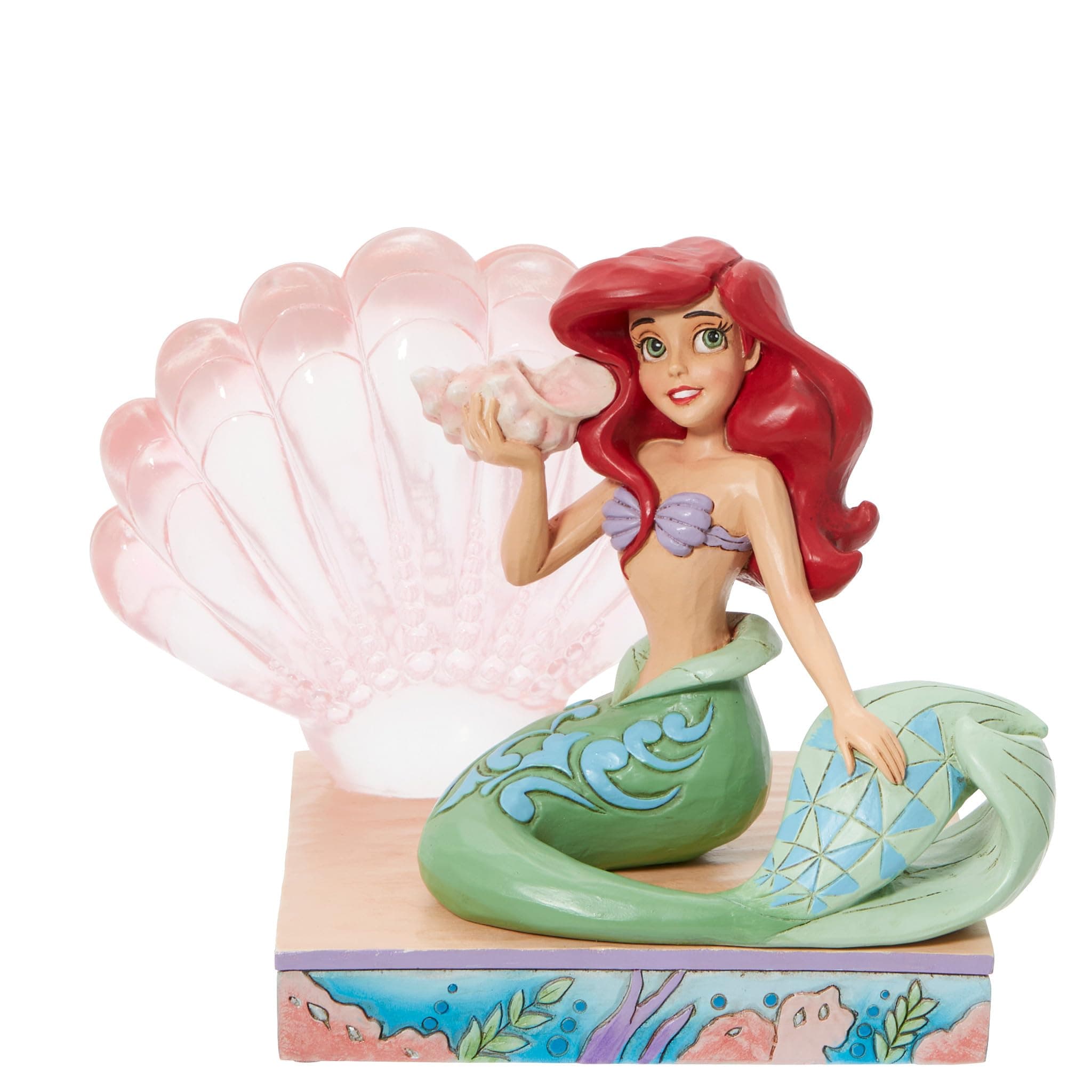 Jim Shore Disney Traditions Ariel Clear Resin Shell Figurine 4.7 Inch