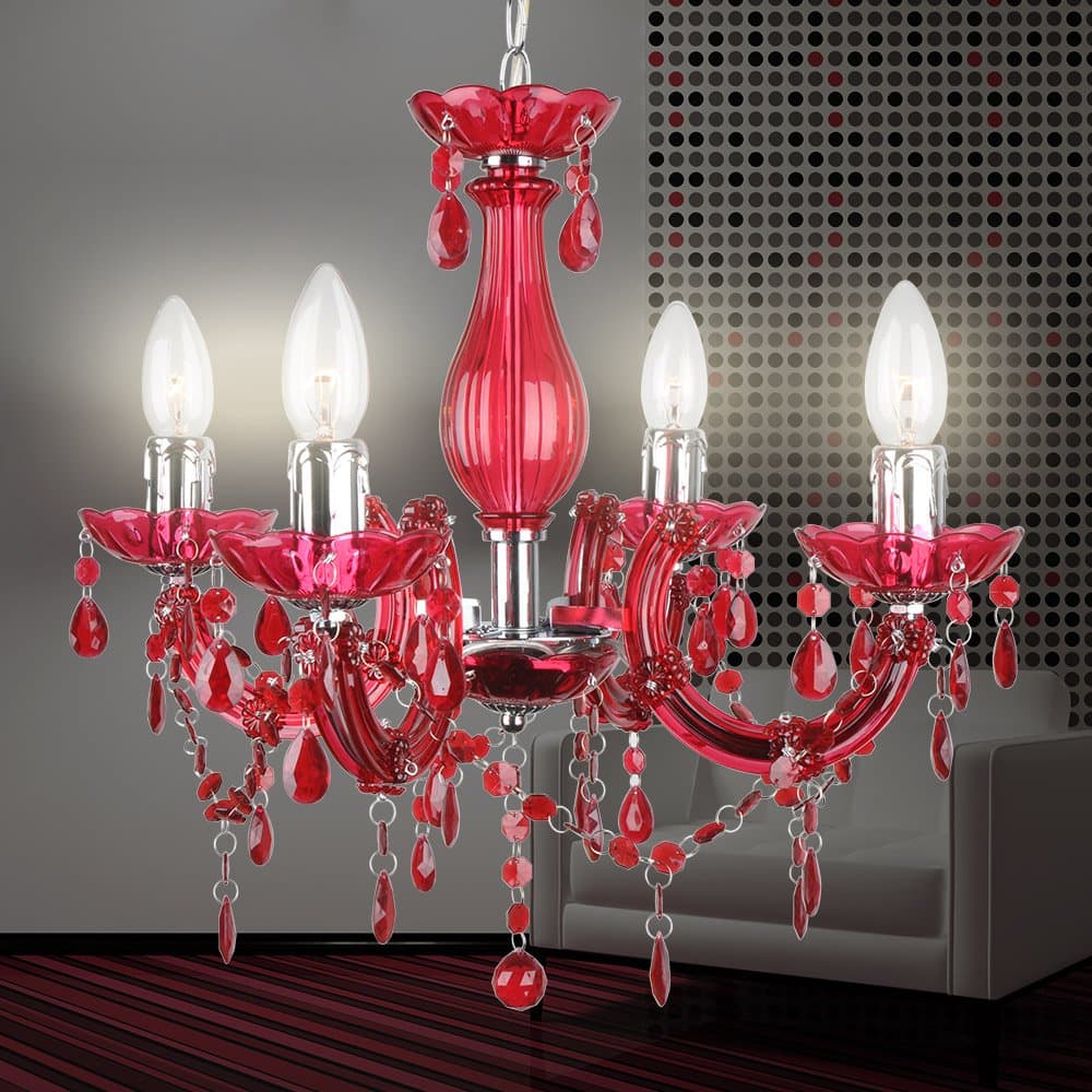 Mia Light | Classic | Red | Light Chandeliers Crystal Lamp Crystal Lamp Chandelier Lamp Chandelier Light