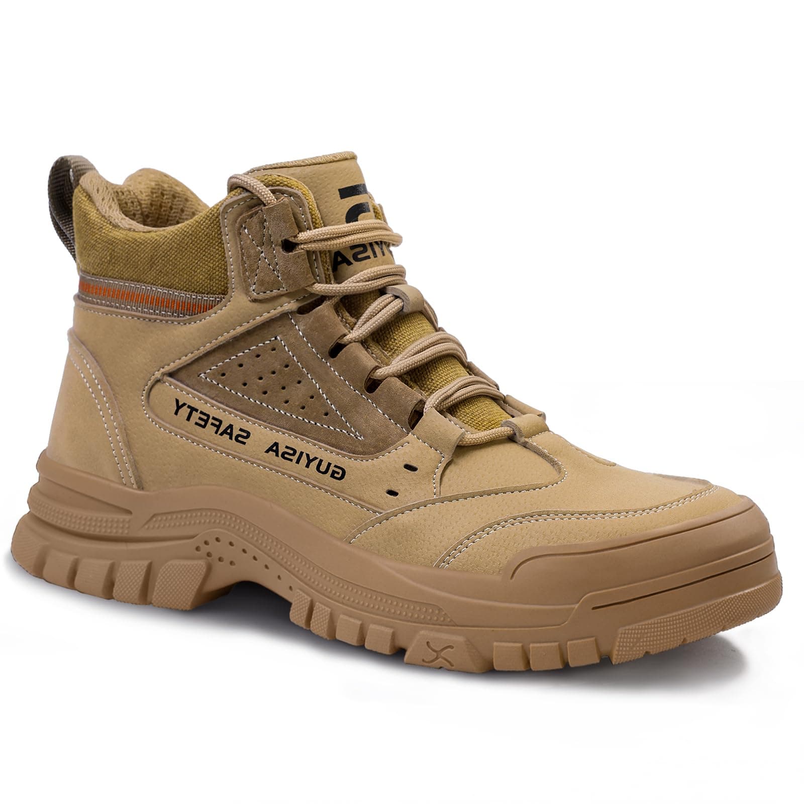 Steel Toe Boots for Men Puncture Resistant Safety Work Boots with Kevlar Midsole Industrial Lightweight Men's Work & Utility Protective Shoes for Construction Warehouse Factory