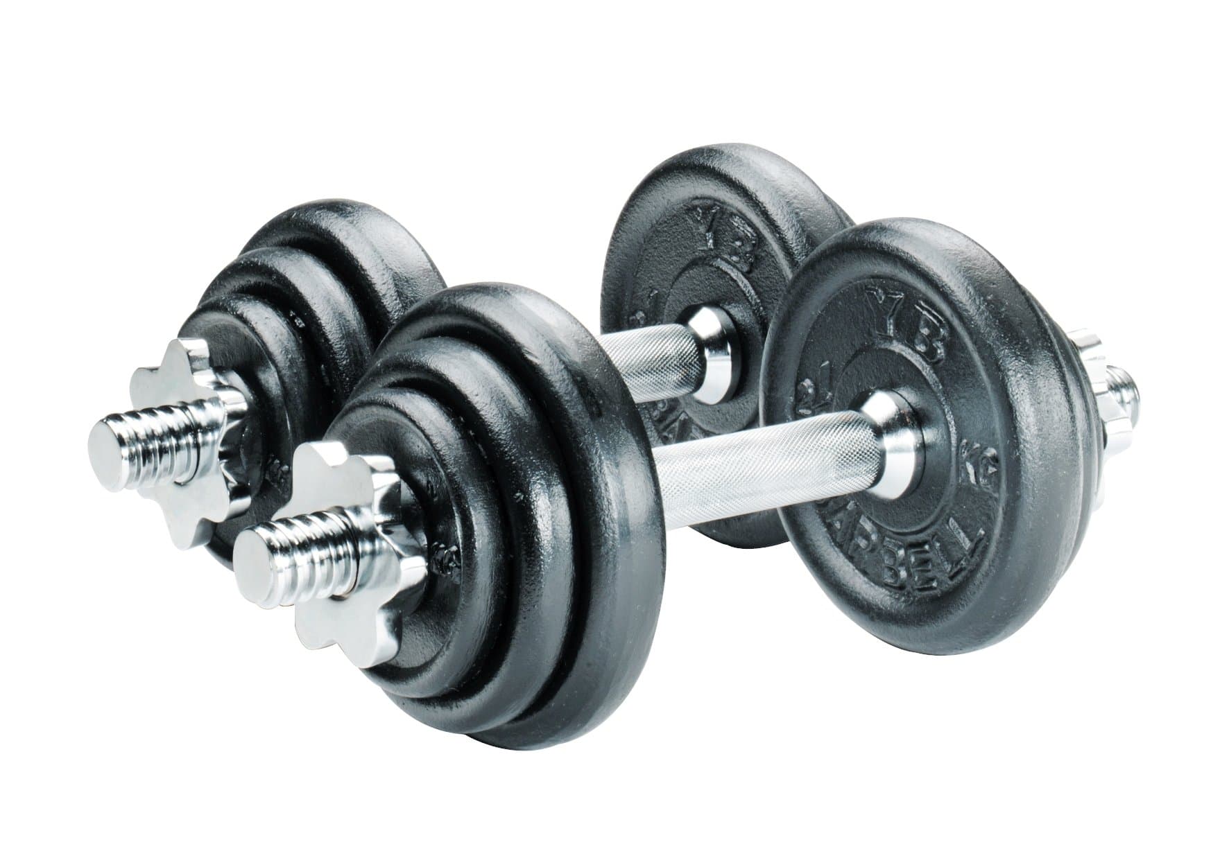 York 20kg Black Cast Iron Dumbell Set