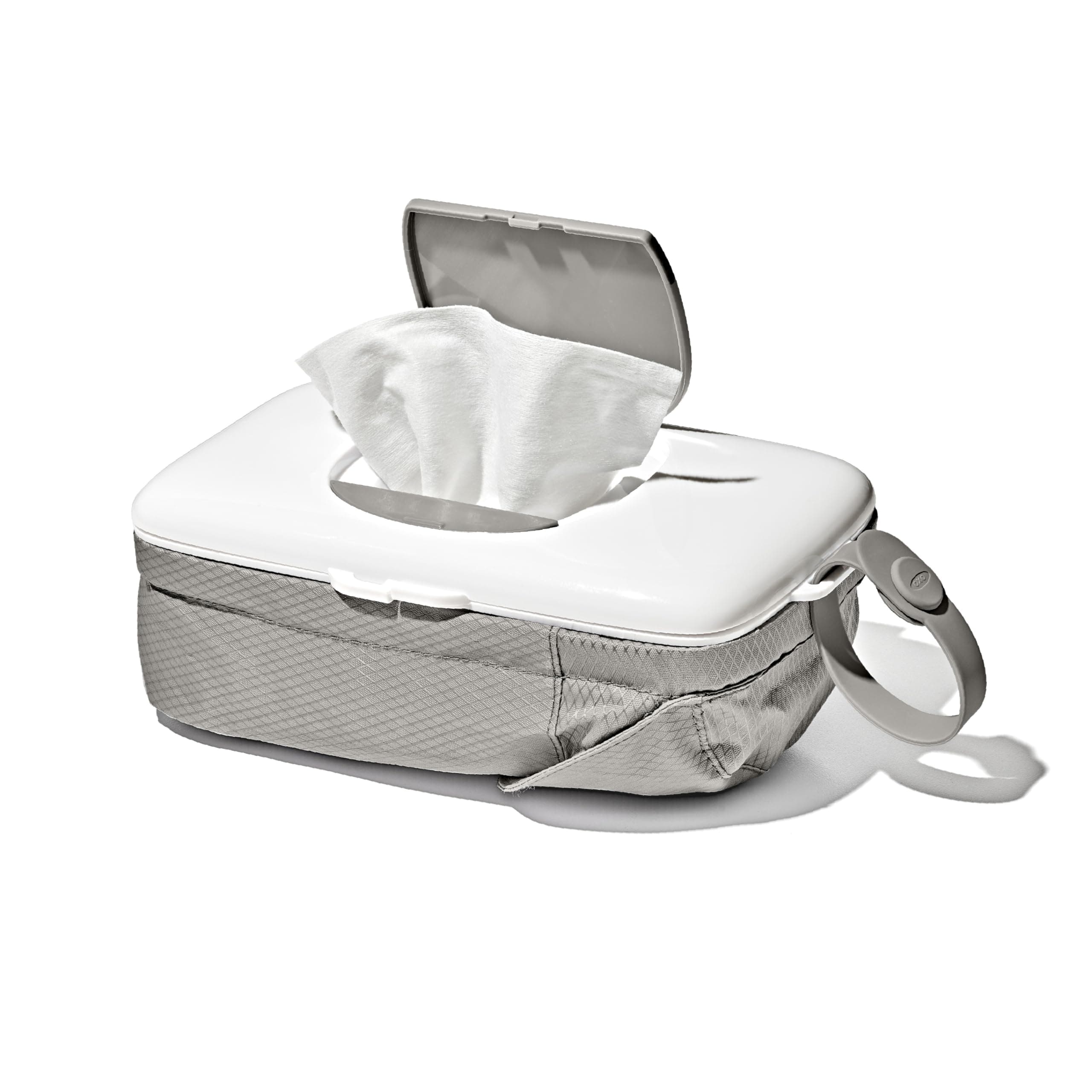 Tot On-The-Go Wipes Dispenser with Diaper Pouch, Gray