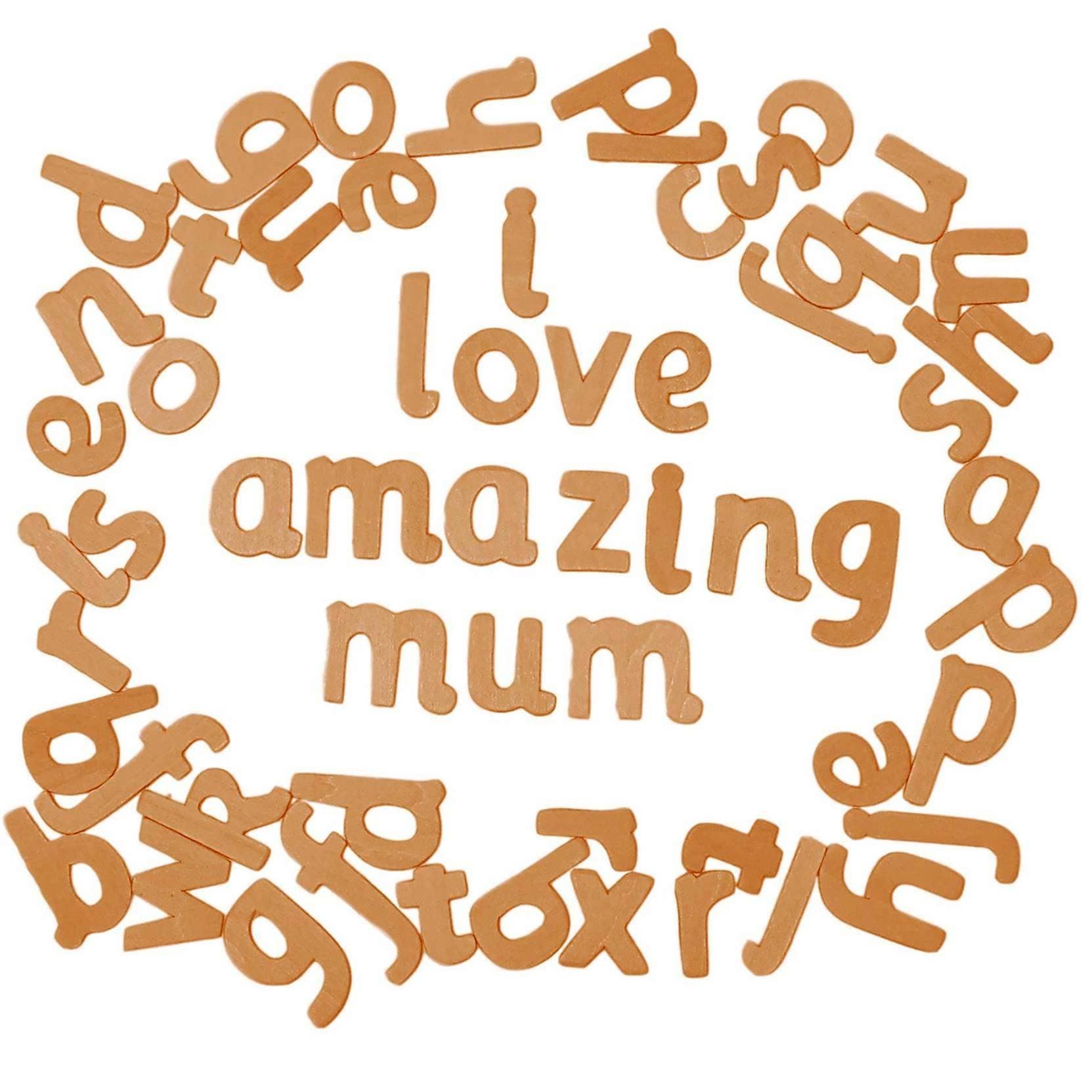 Amazing Arts and Crafts70 Wooden Letters Alphabet Lower Case School Craft Educational Font Set NEW BIGGER PACK