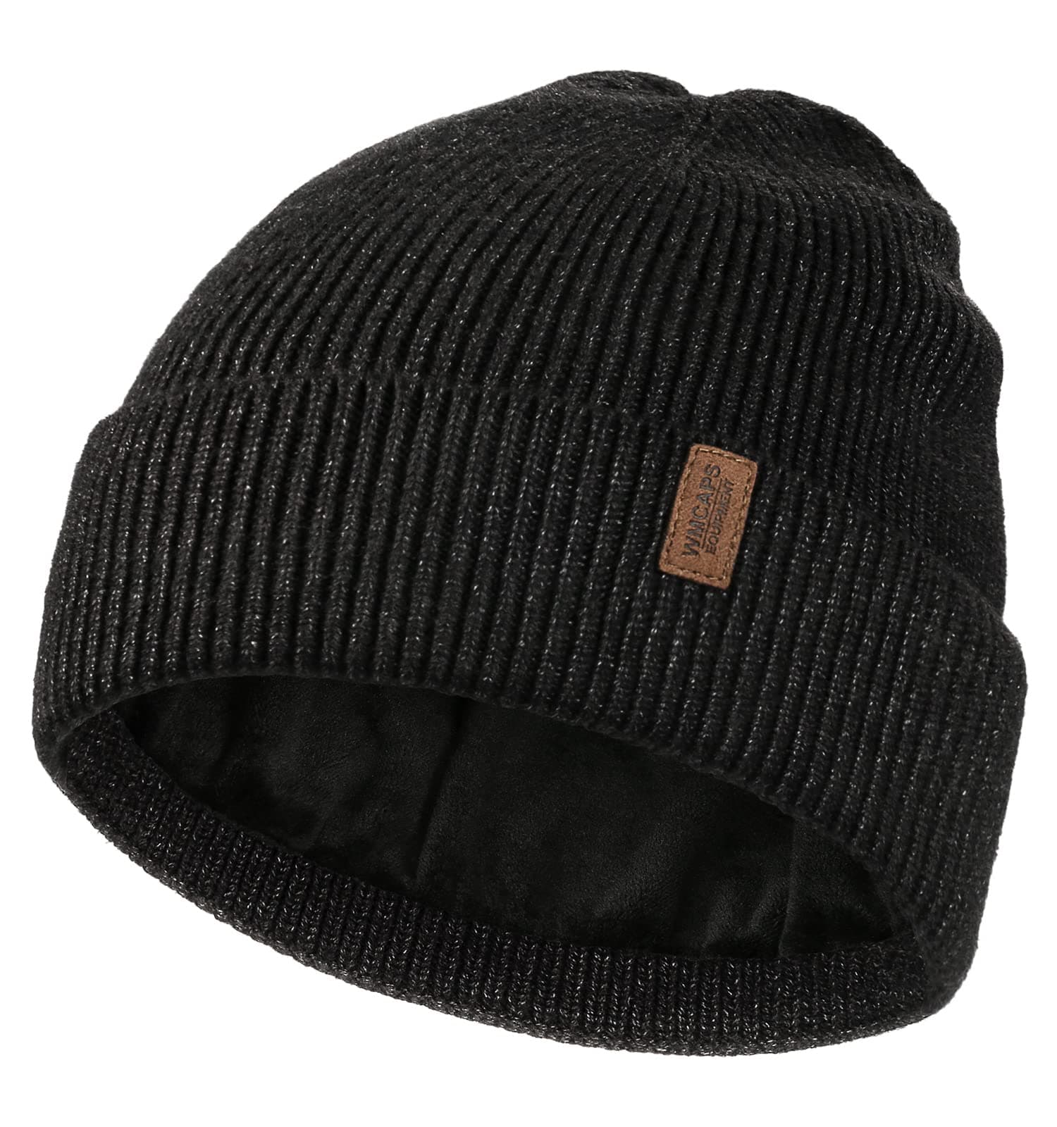 Wmcaps Beanie for Men, Stretchy Soft Cuffed Wooly Beanie with Thick Warm Lining, Unisex Classic Winter Hat, Gifts for Women/Men/Her/Him/Dad