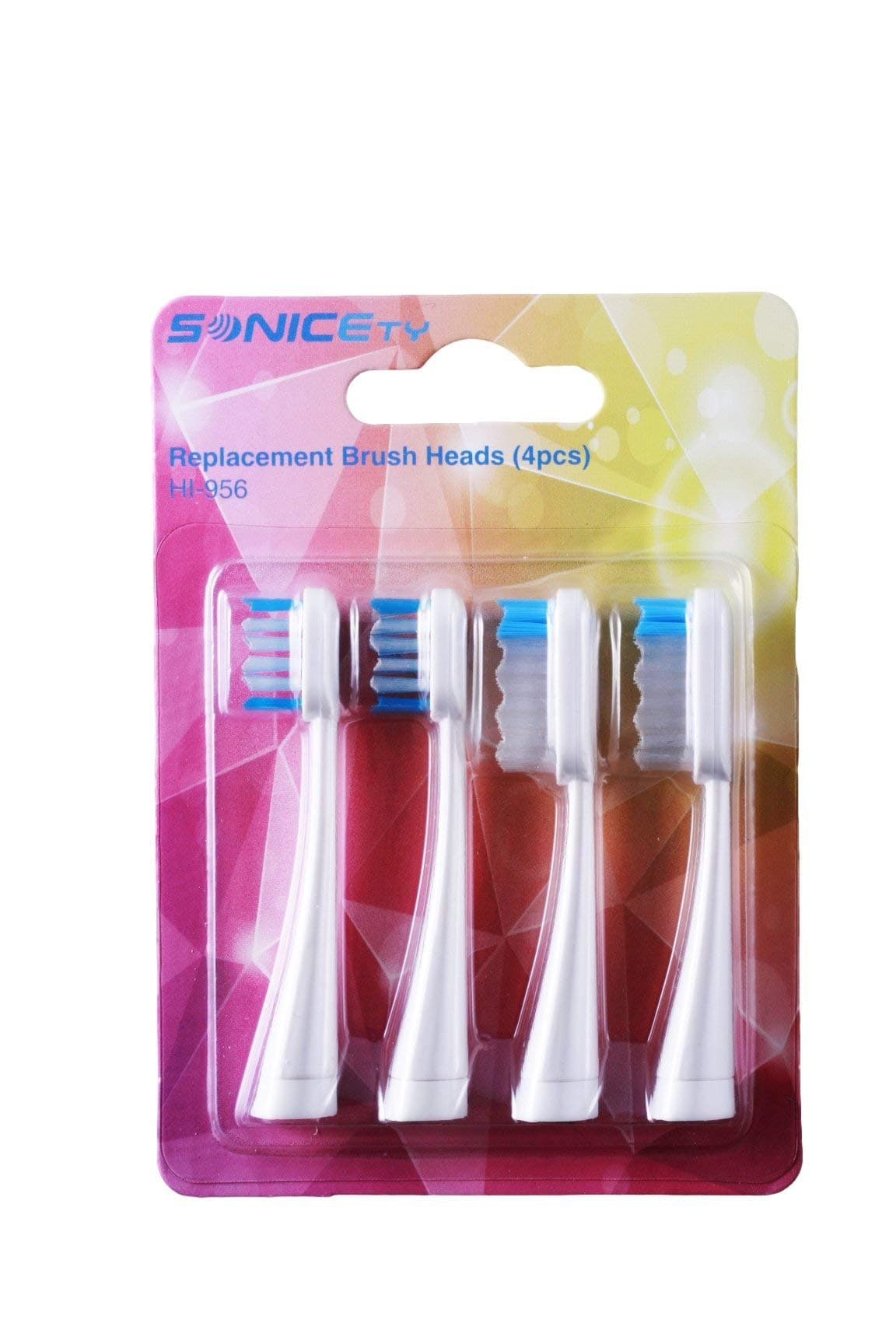 SONICETYReplacement Brush Heads for Sonicety HI-956, 4-Pack