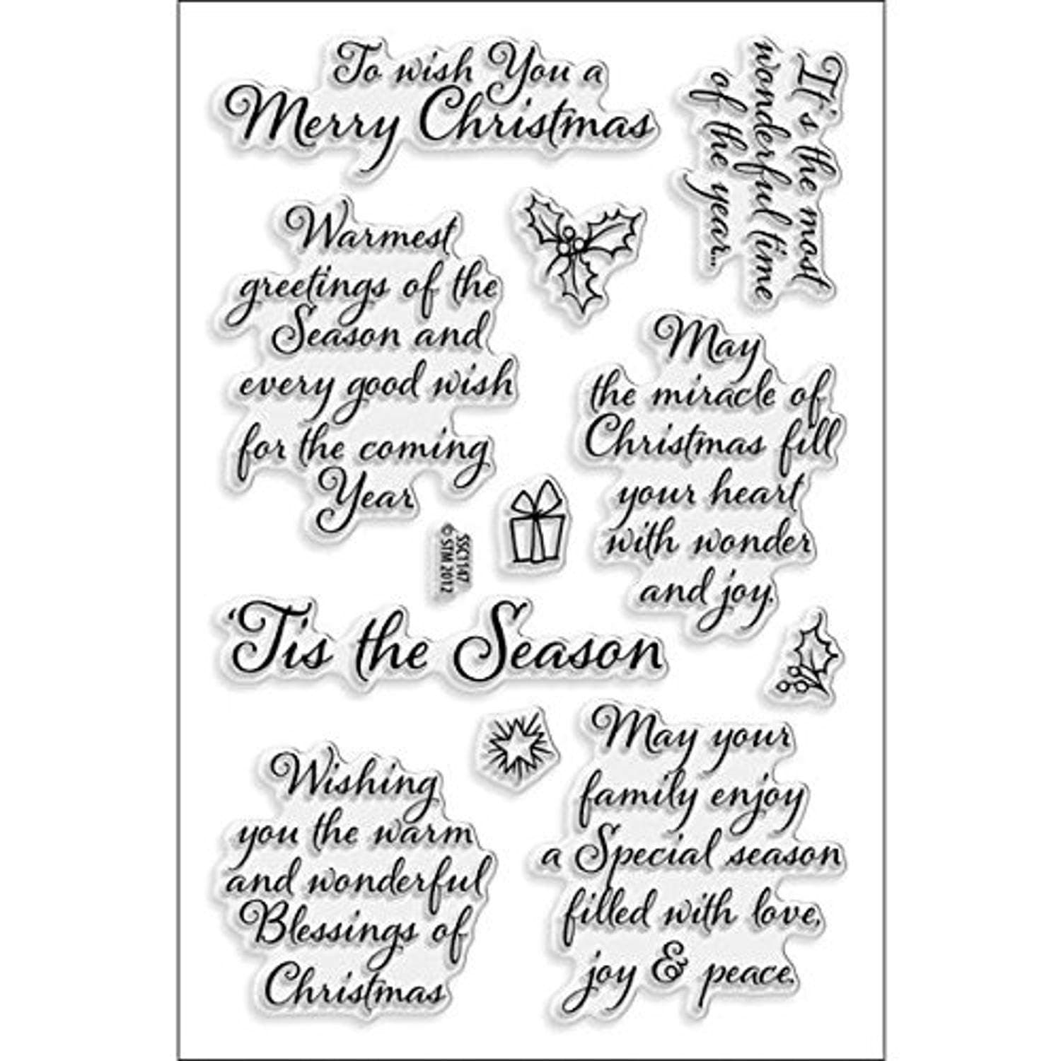 Stampendous SSC1147 Perfectly Clear Stamp, 4 by 6-Inch, Tis Season