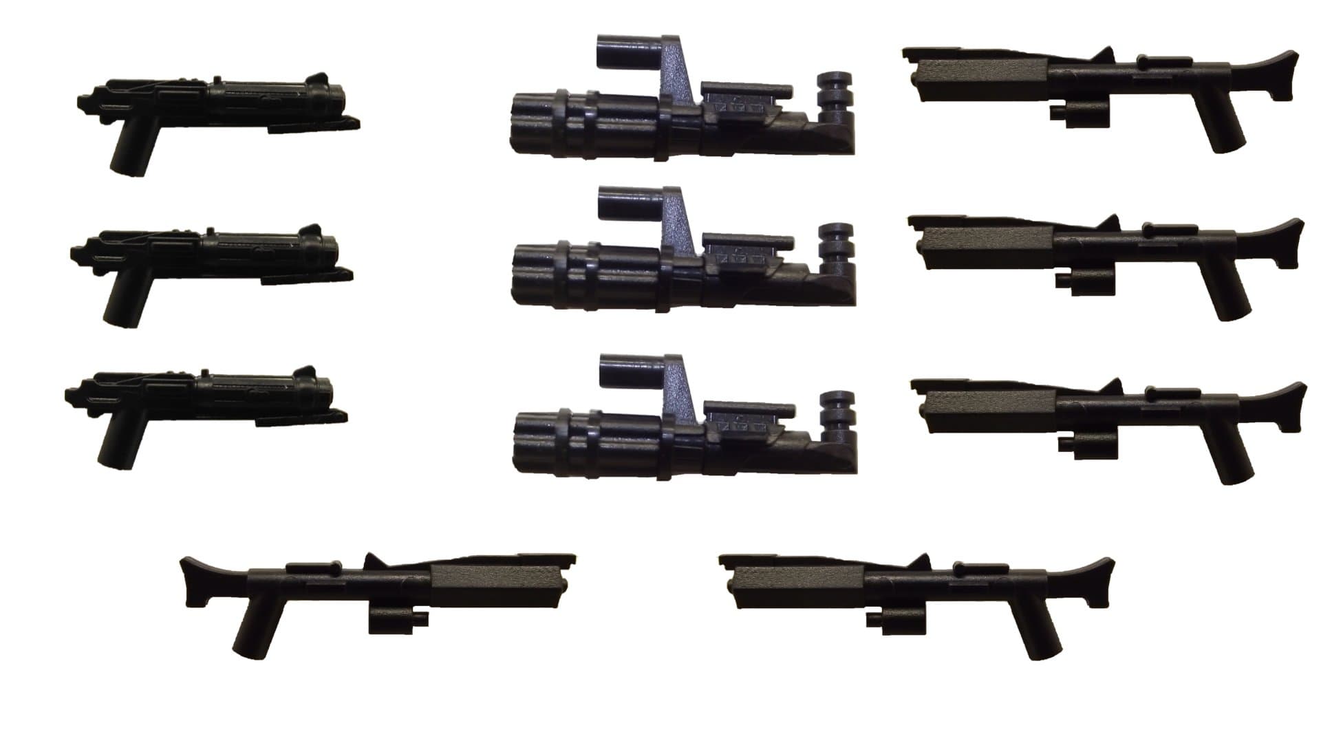 Little Arms 11-Piece Weapon Set: 3 x Clone Blaster, 3 x Minigun and 5 x Replicant Rifle