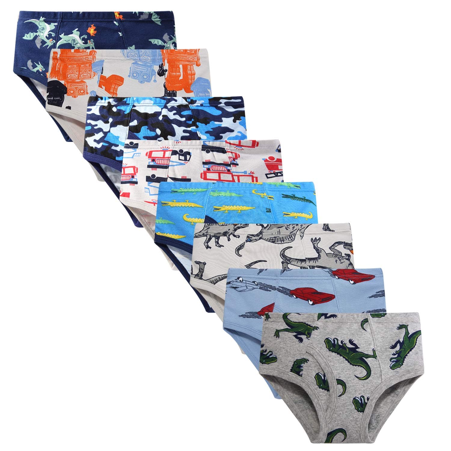 Boys Boxer Briefs Shorts Cotton Baby Toddler Underwear for Kids Boy 6/8 Pack