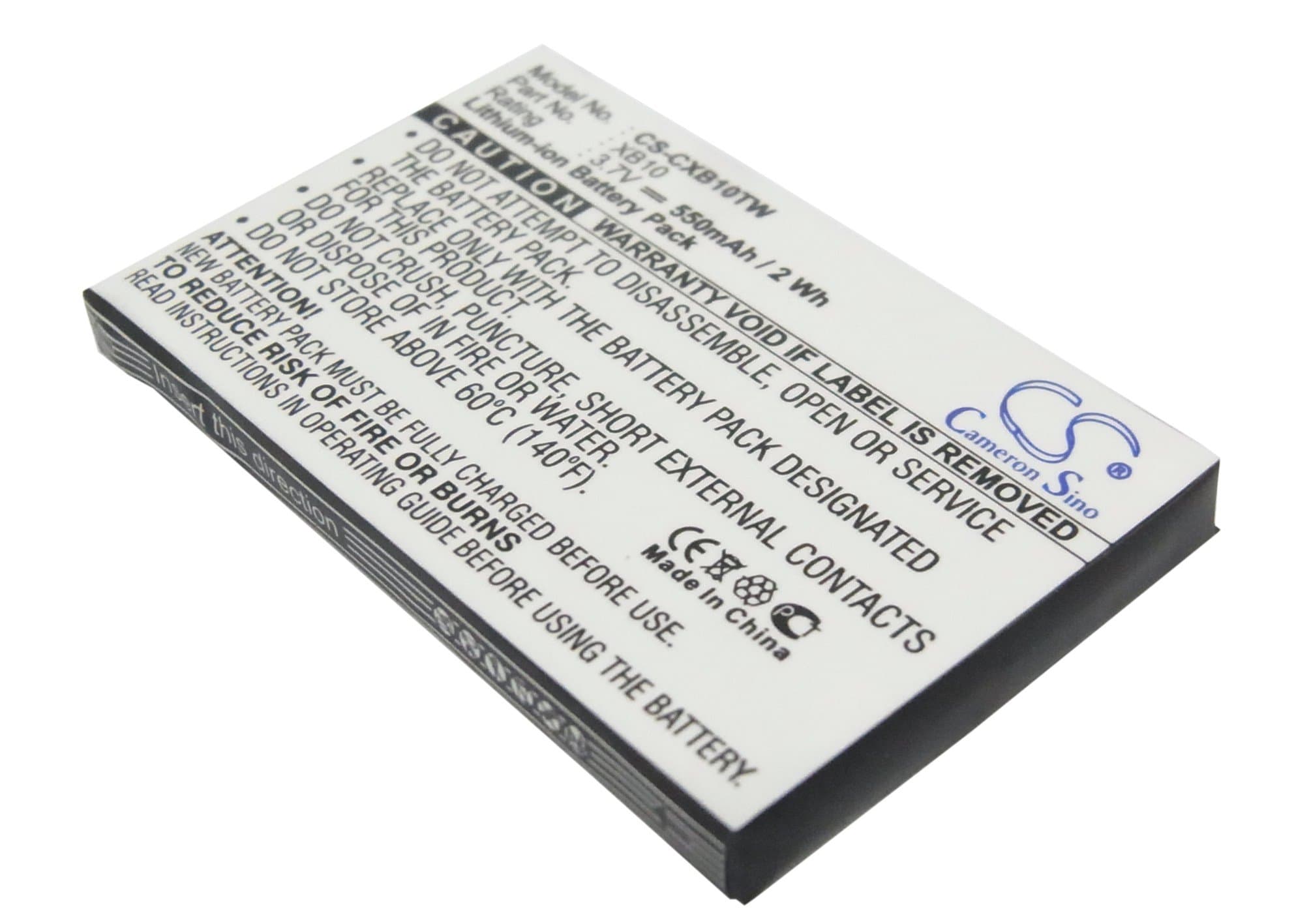 Battery for Xact Communication x2x Wristlinx Li-ion 3.7V 550mAh - XB10
