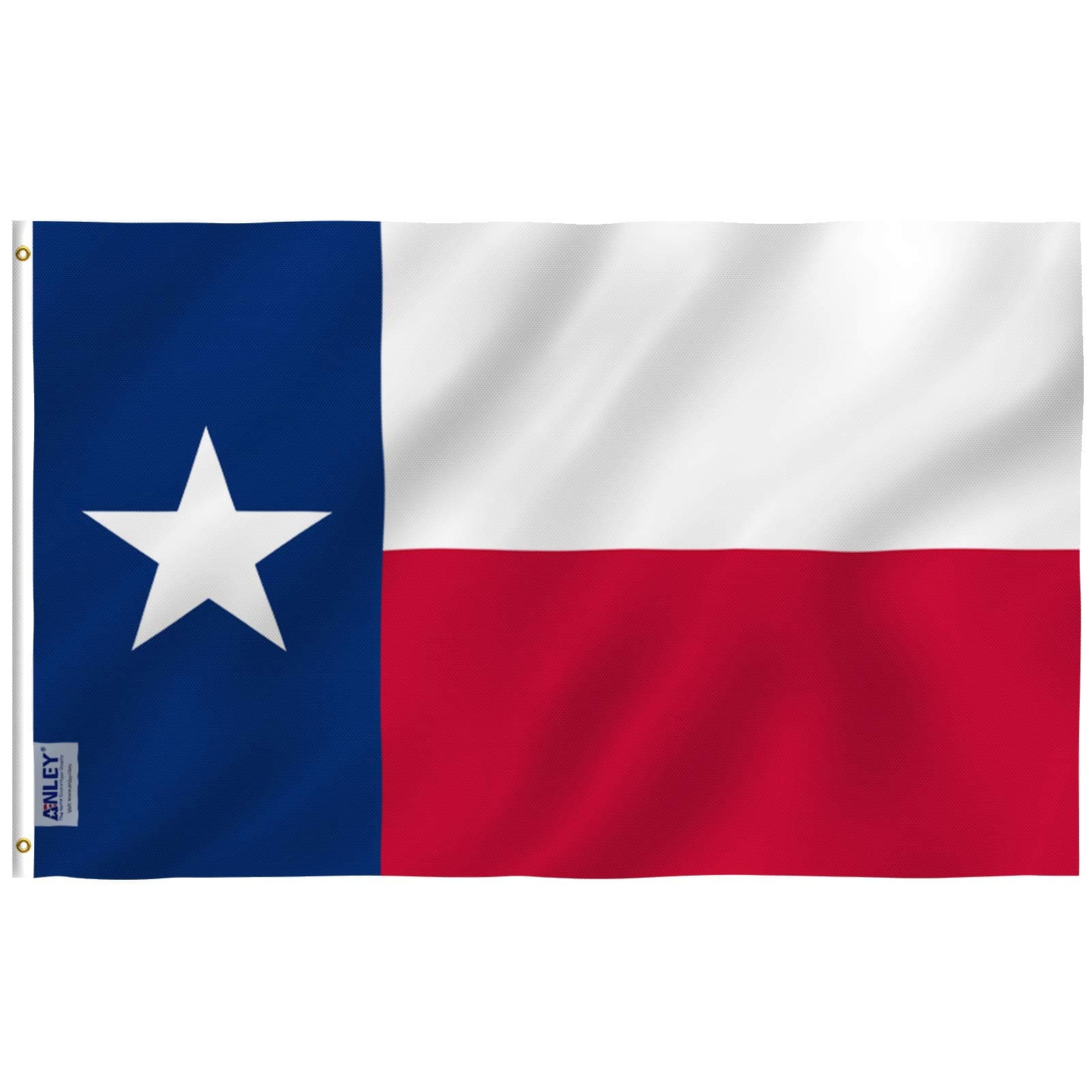 ANLEY Fly Breeze 3x5 Foot Texas State Flag - Vivid Color and UV Fade Resistant - Canvas Header and Double Stitched - Texas State Flags Polyester with Brass Grommets 3 X 5 Ft