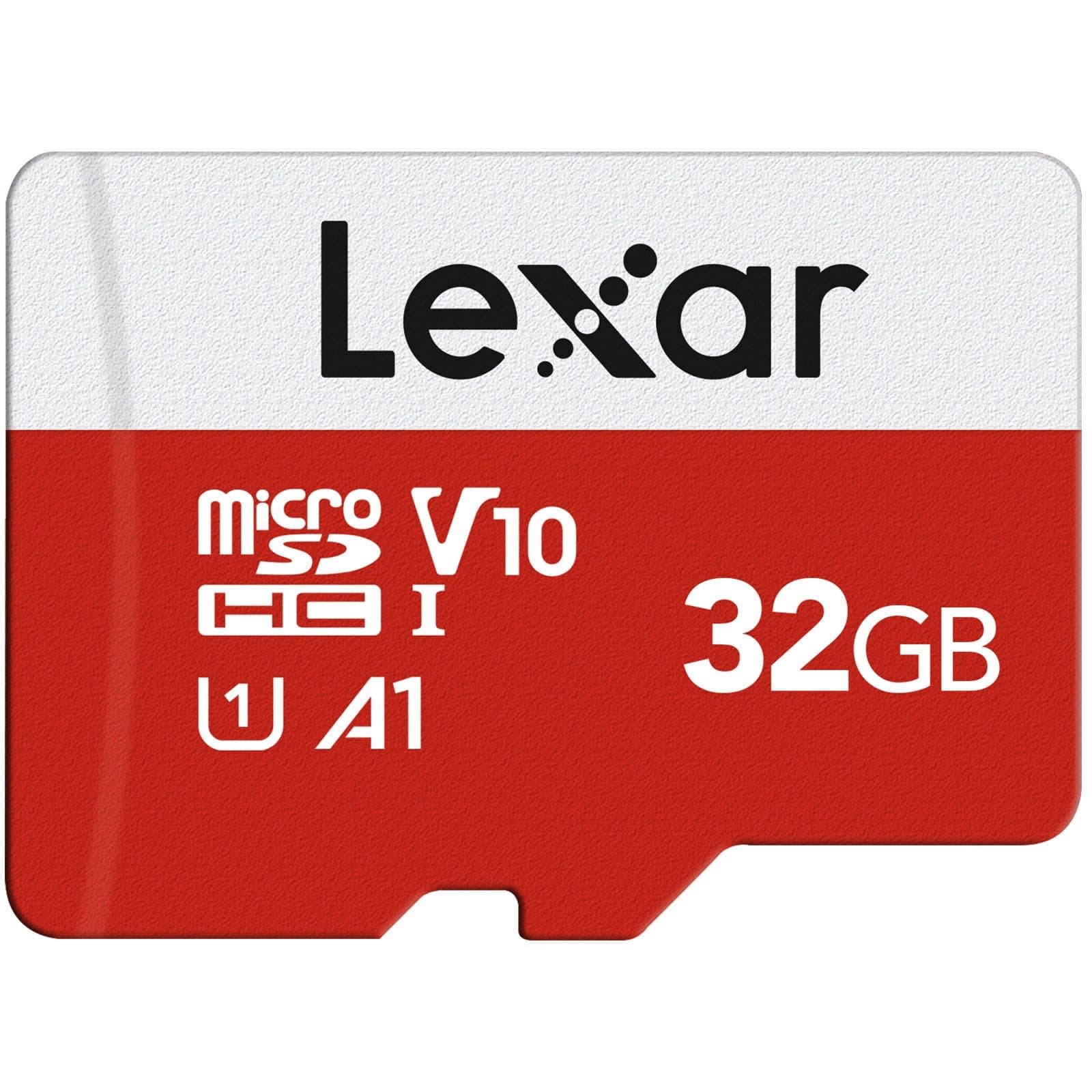 Lexar E-Series 32GB Micro SD Card, microSDHC UHS-I Flash Memory Card with Adapter, 100MB/s, C10, U3, A1, V30, Full HD, 4K UHD, High Speed TF Card