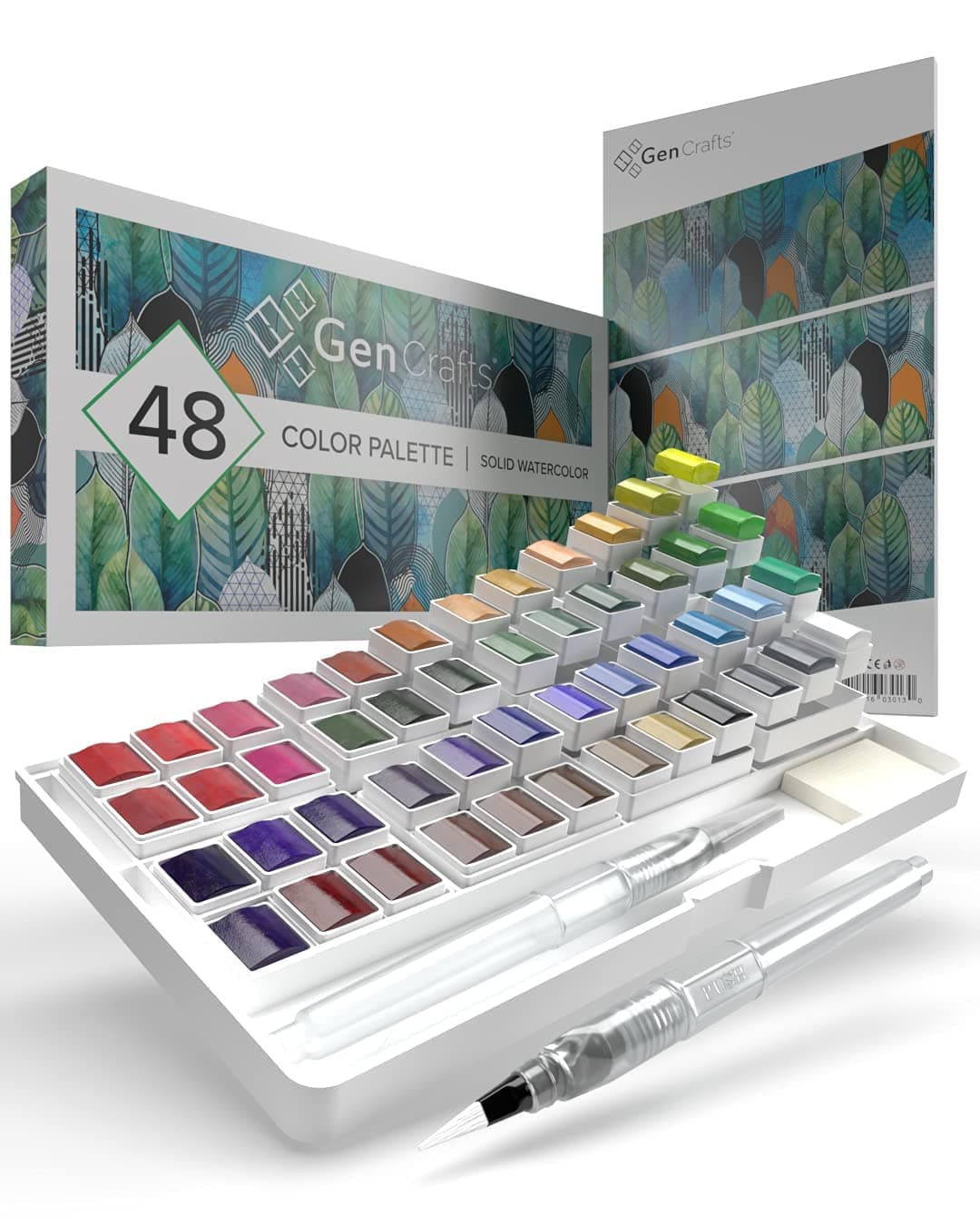 GenCrafts Watercolor Palette Set of 48 Colors