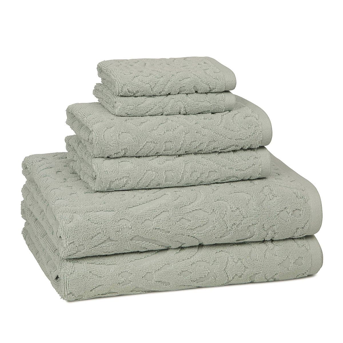 Kassatex Firenze Collection Towel Set, 3 Piece Set - Skylight Blue