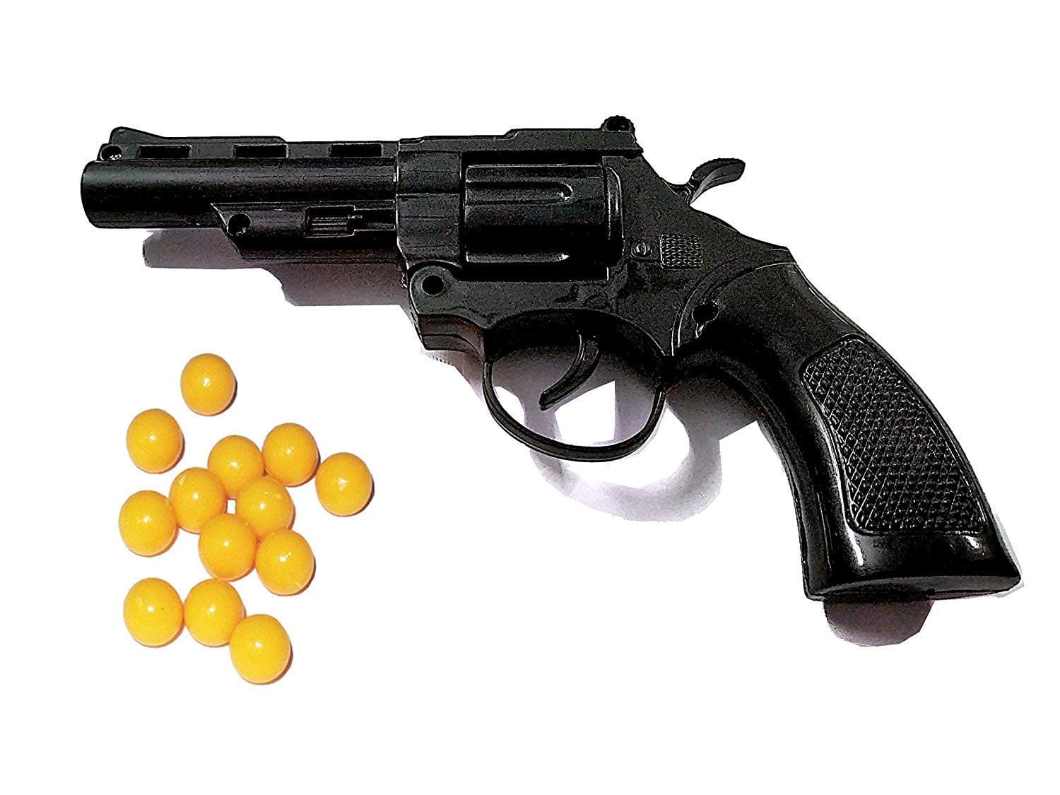 Ma Gayatri Traders Plastic 8 Rounds with 40 Barrels High Grade Mini Toy Gun with BB Bullets, 6mm (Multicolour) - Pack of 1