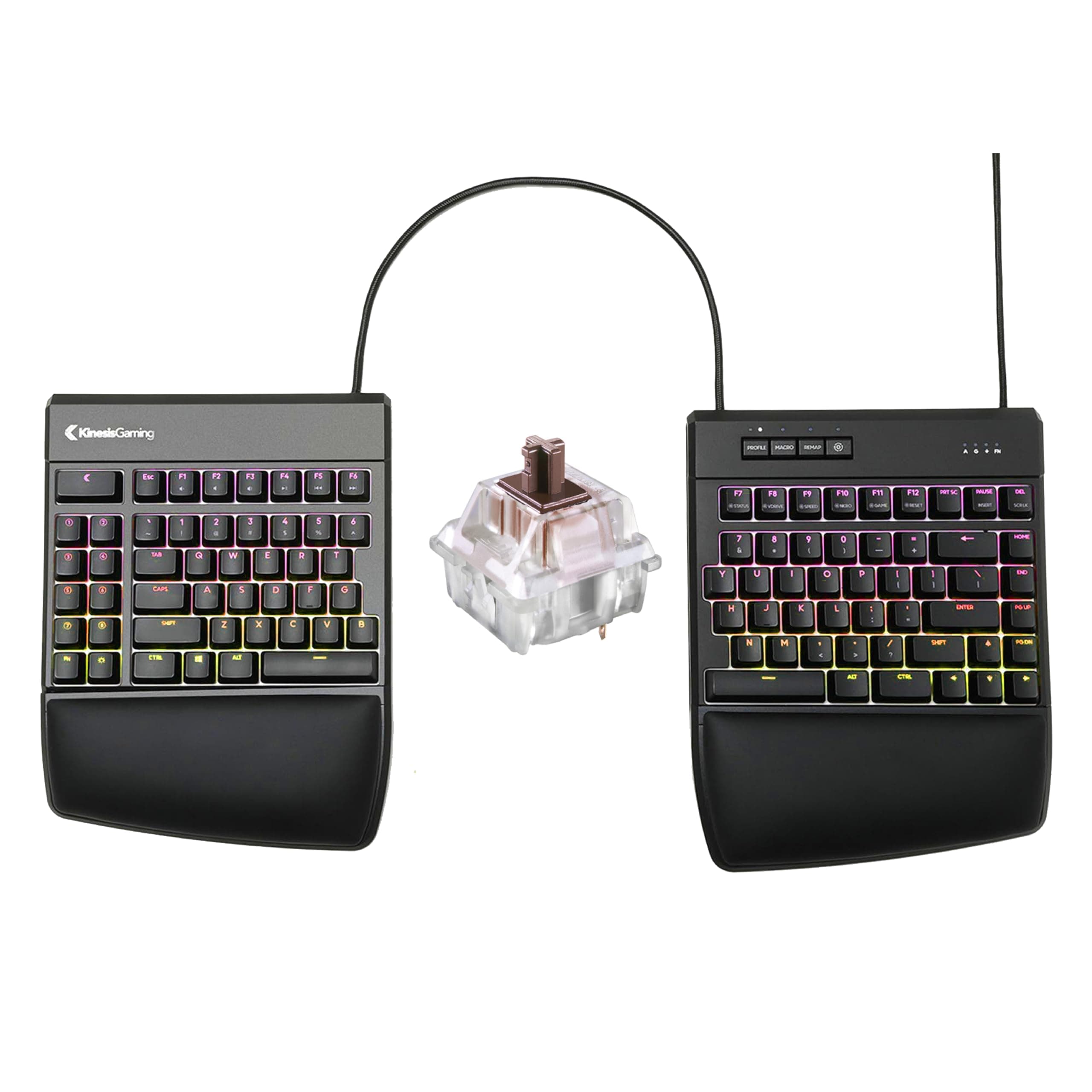 KINESIS GAMING Freestyle Edge RGB Split Keyboard With Cherry MX Mechanical Switches (MX Brown - Low Force, Tactile Feedback)