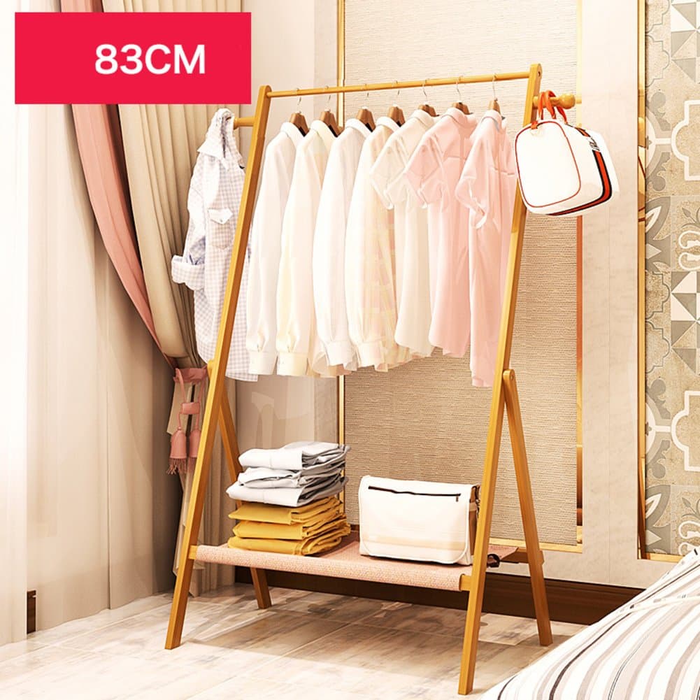 MIRUKU Multipurpose wooden coat and shoe rack, garment rack waterproof simple assemble coat racks hat bag rack floor standing coat rack storage bedroom living office cloakroom-C L83cmxW38cmxH156cm