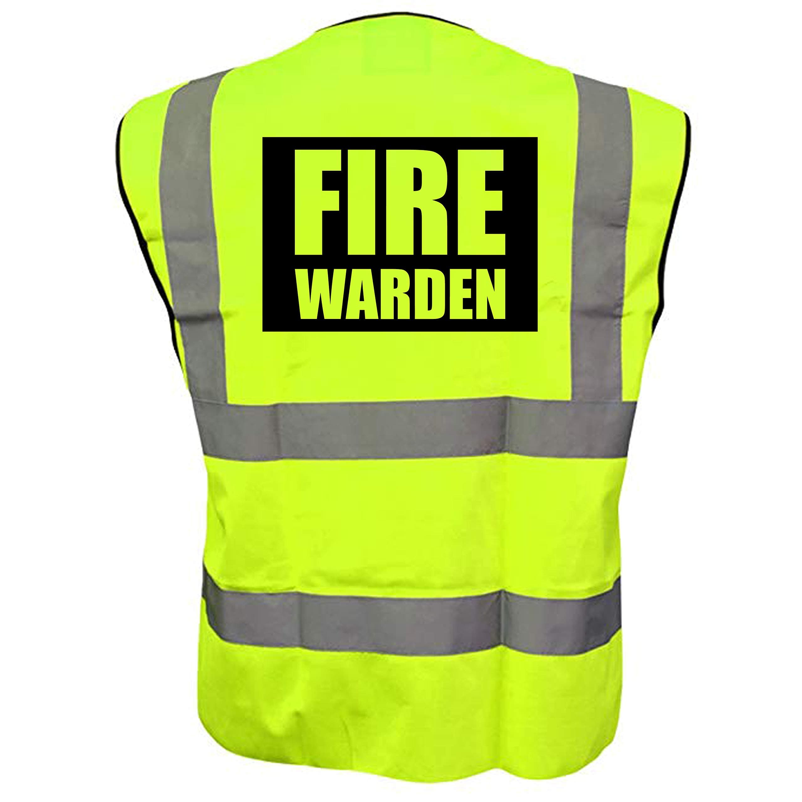 Expert Workwear Fire Warden Vest Hi Vis High Visibility Logo Printed Safety Viz Waistcoat