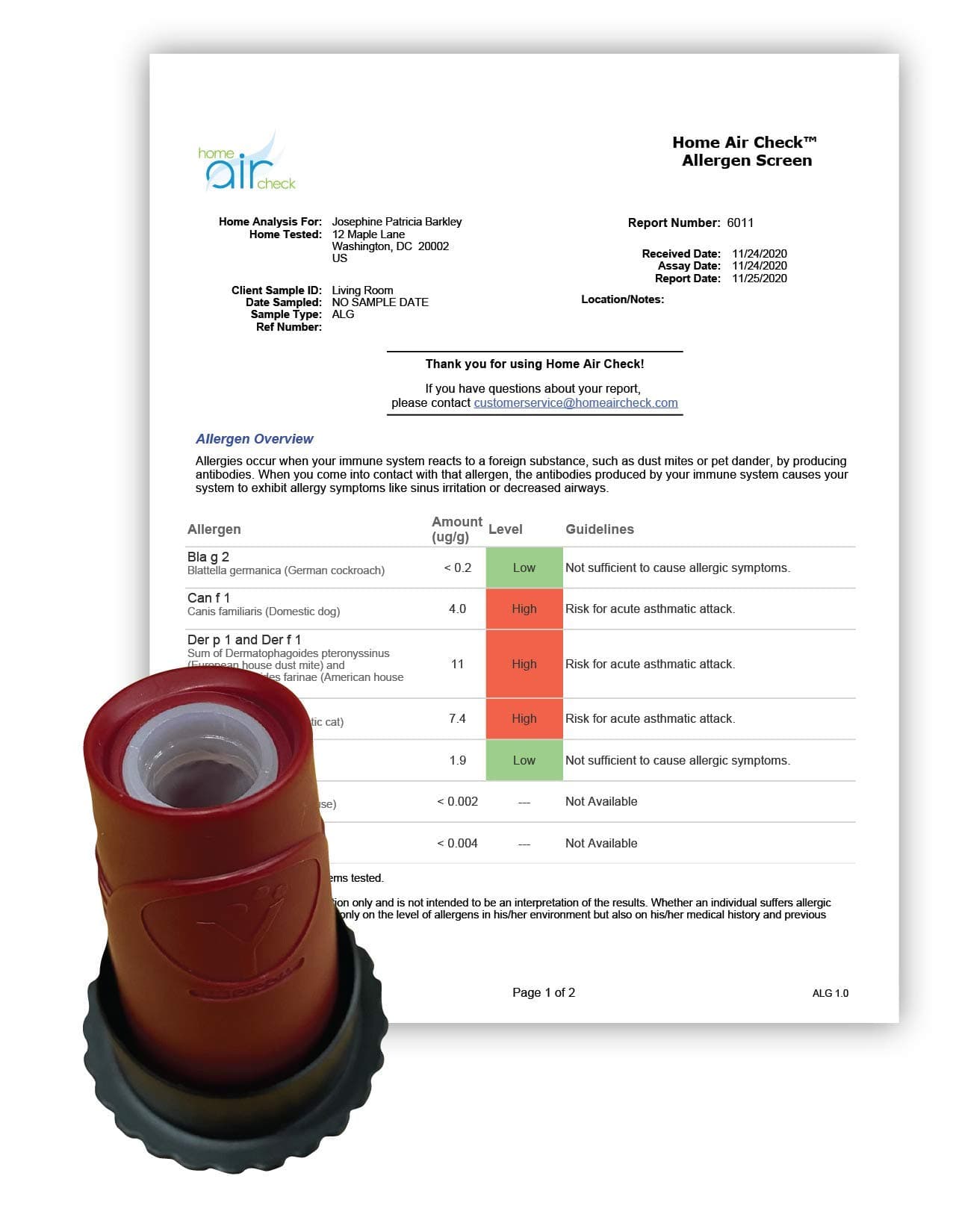 Allergens Test - Home Air Check