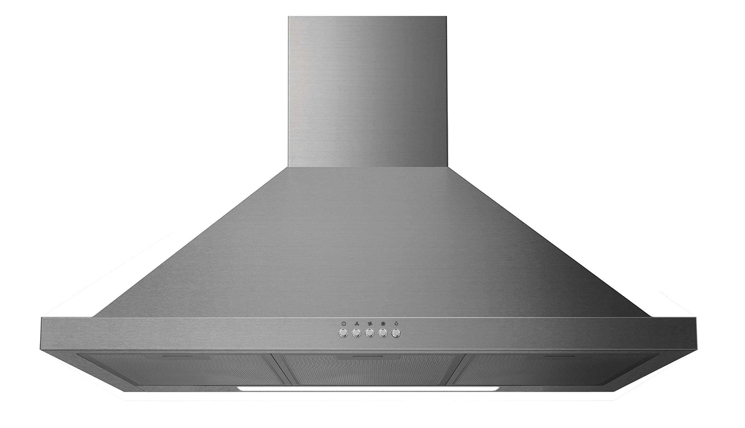 StatesmanCHM60SS Chimney Cooker Hood Extractor, 2 Speed Settings, Slide Control, LED Light, 60 cm, Aluminum Mesh Washable Grease Filter, Stainless Steel