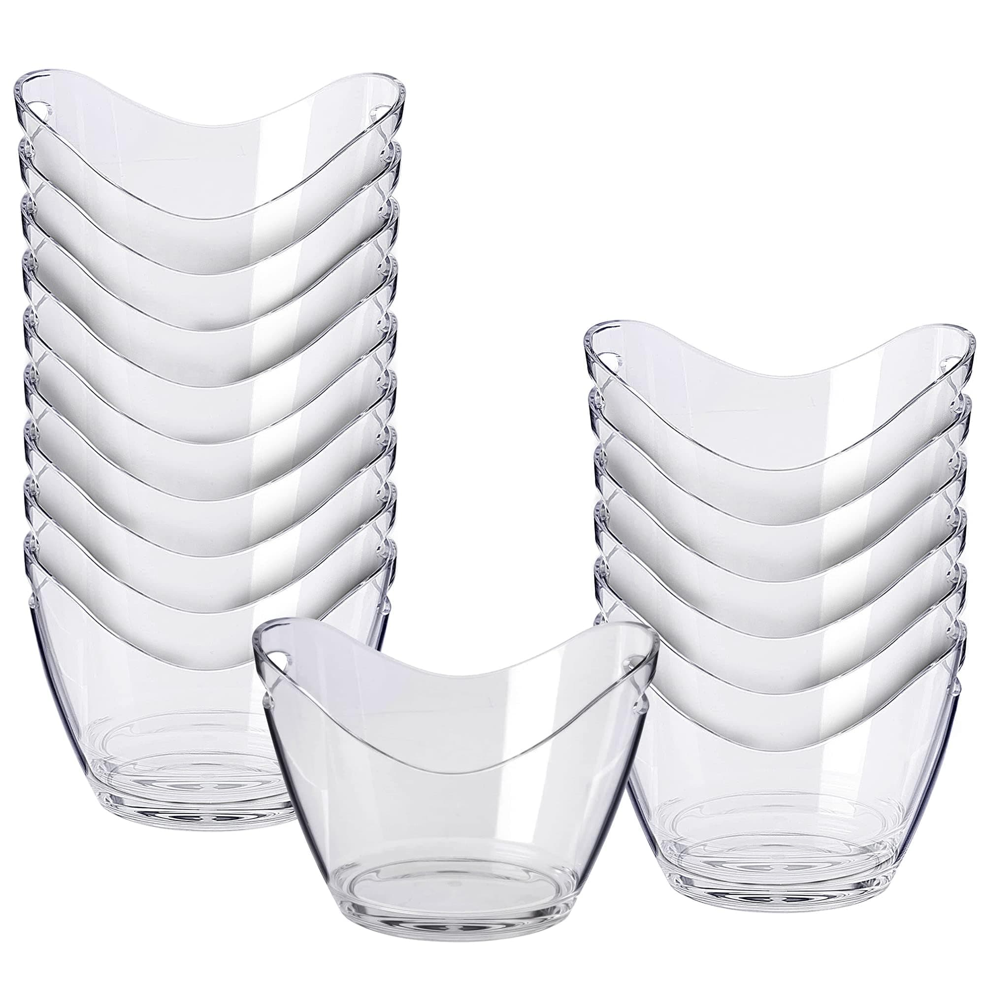 Ice Buckets for Parties - Clear Acrylic Ice Bucket 3.5 Liter - Good for 2 Wine, Champagne or 4 Beer Bottles - 16pk Bulk
