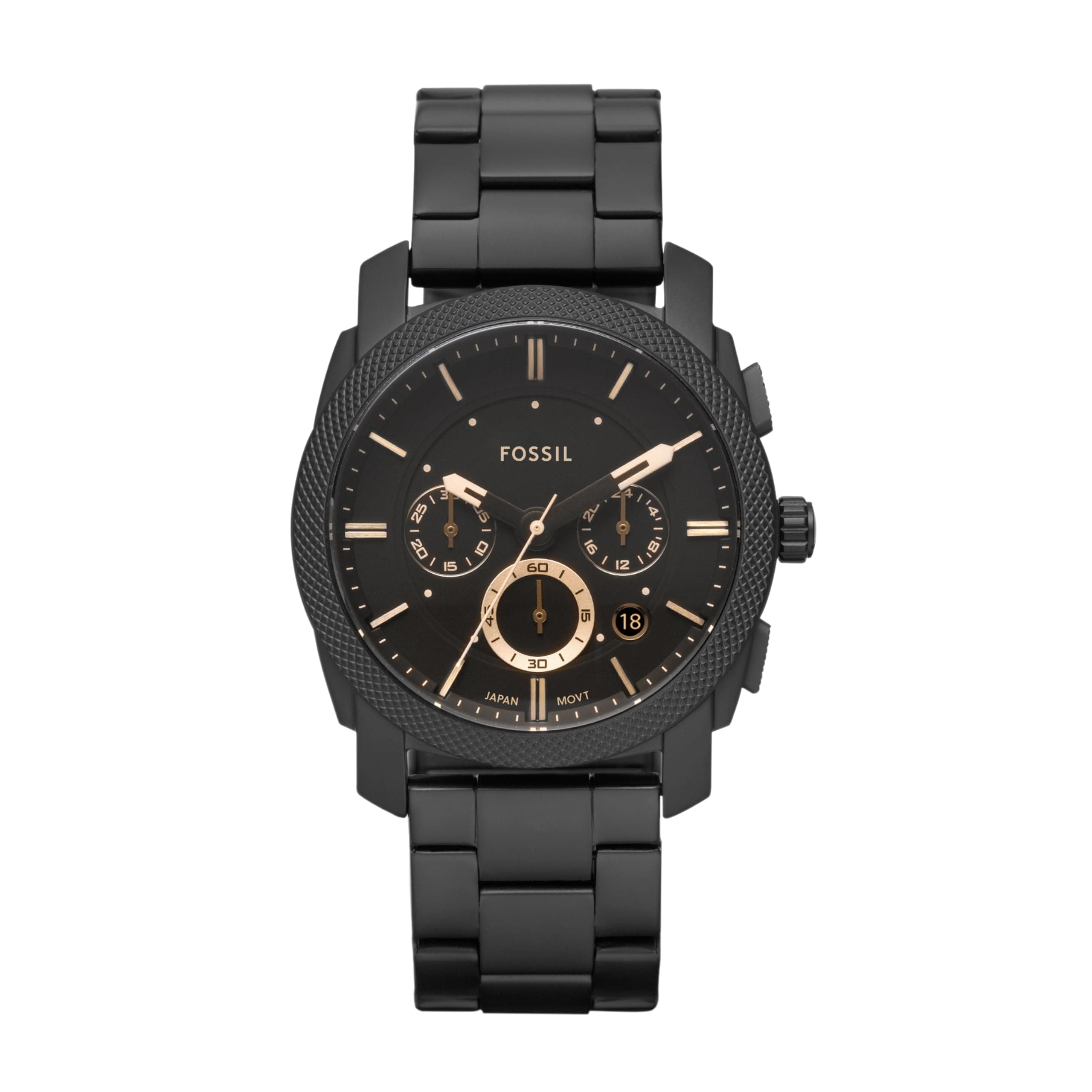 Machine Men's Watch with Stainless Steel or Leather Band, Chronograph or Analog Watch Display