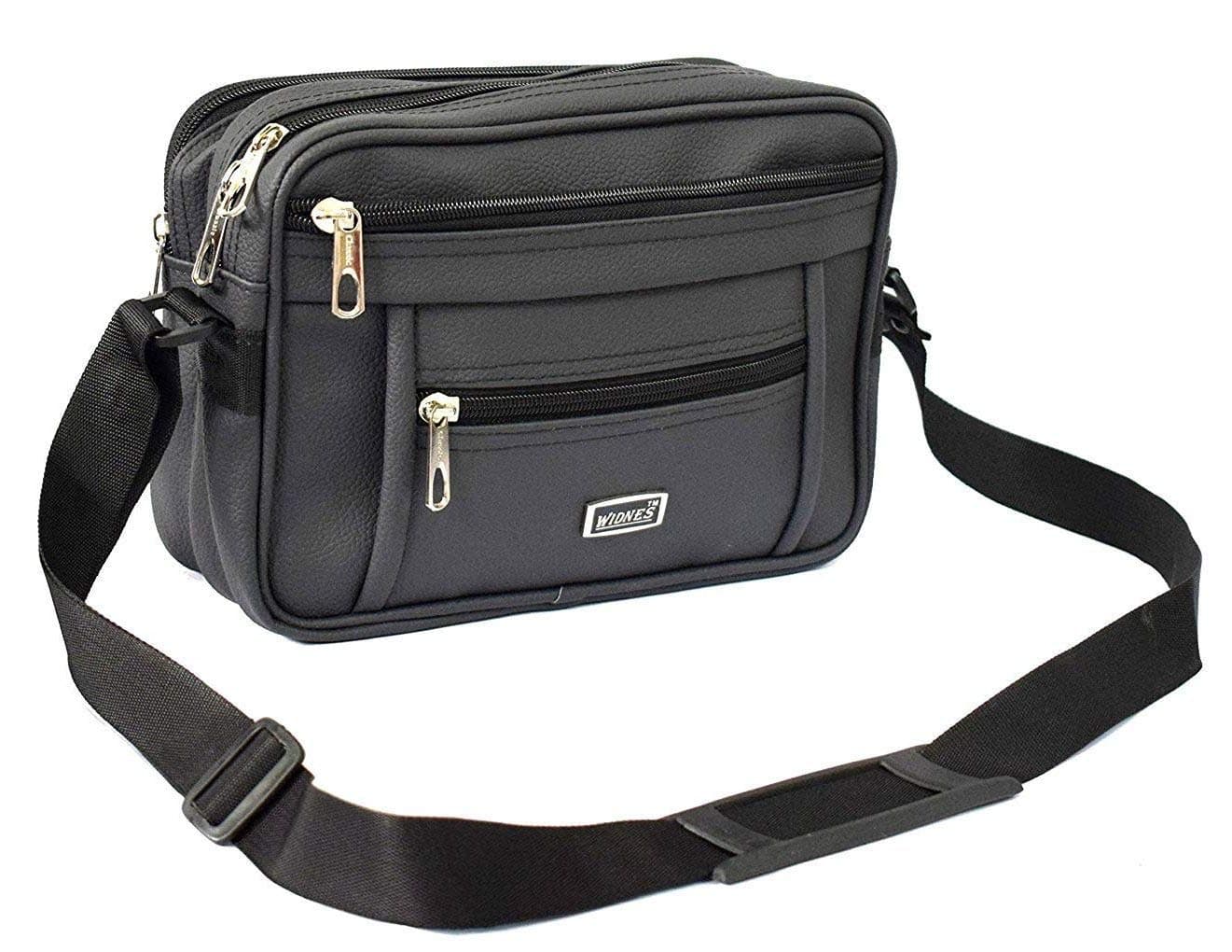 Men's Synthetic Messenger Bag (11" x 8" Black)