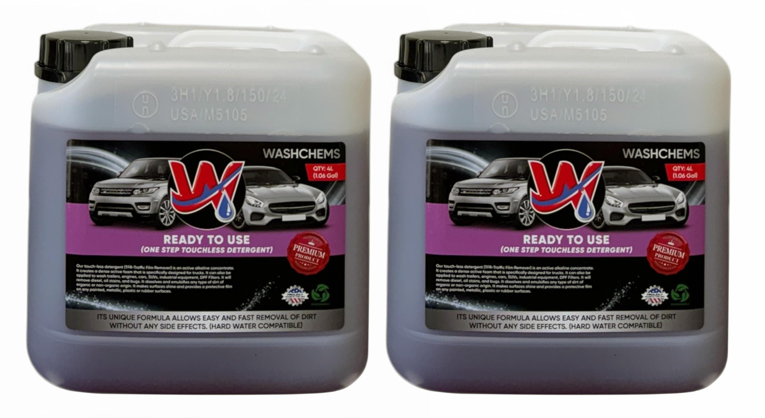 - Foam Cannon Ready to Use - Touchless Car Wash Shampoo (1 Gallon, 128 oz) – No Mixing Ratio Required - Commercial Grade Auto Cleaner – Great for Cars, Trucks, Motorcycles, Mopeds, ATVs - Wash Chems (2)