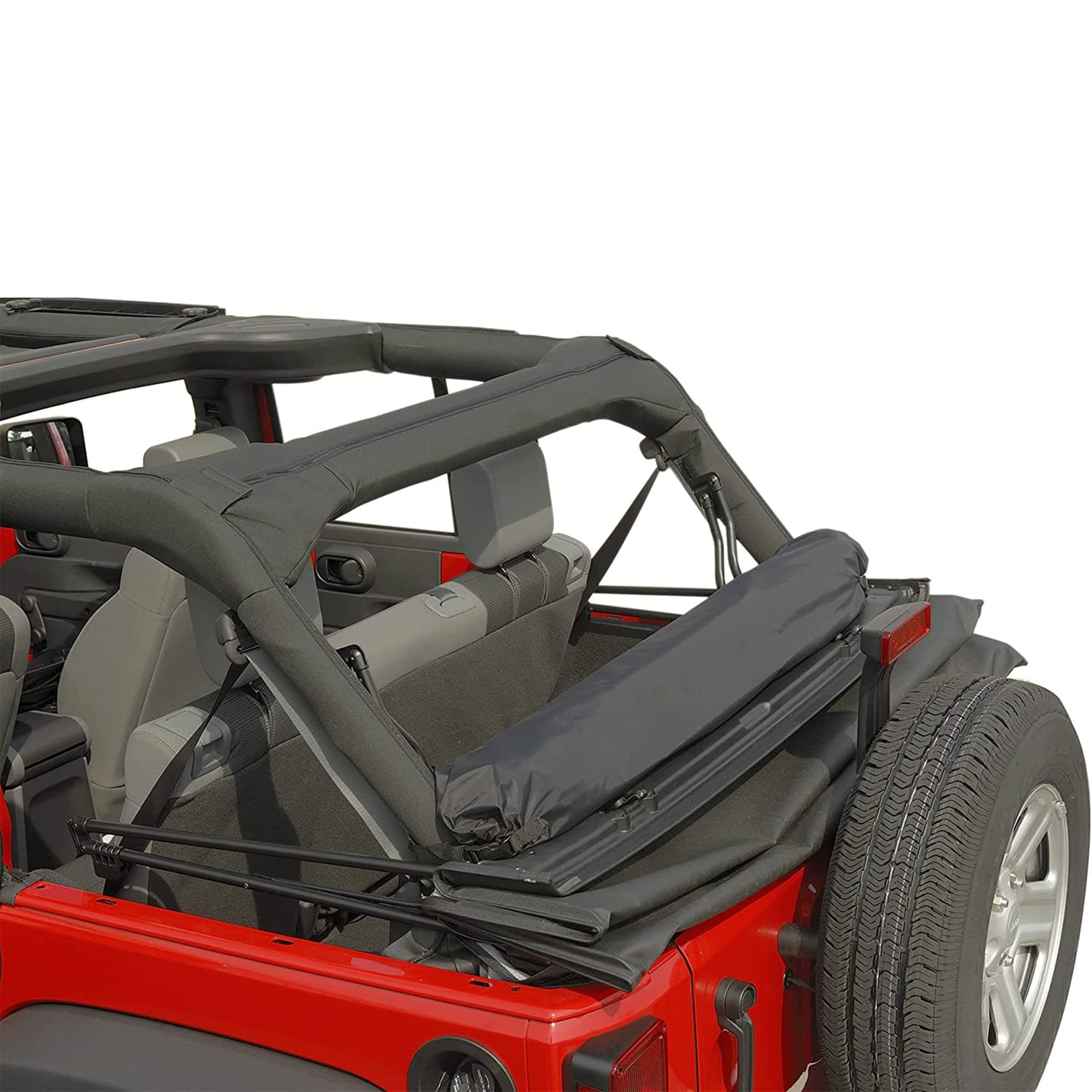 Clover Patch Soft Top Window Roll Storage - Fits Jeep Wrangler JK 2-Door 2007-2018 - Holds 3 Windows - Protect Windows from UV Damaged and Scratches