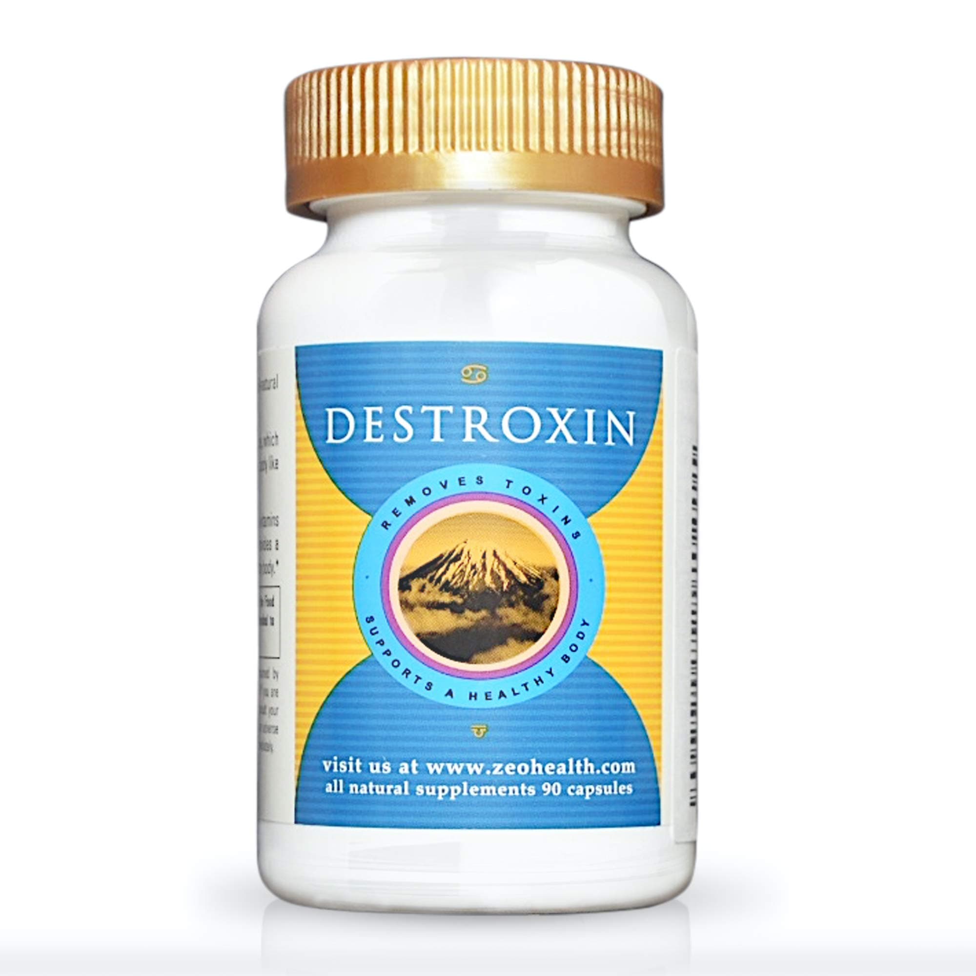 Zeo Health DESTROXIN | Zeolite Capsules with B-12 and Calcium (90 Count) | Naturally Supports Cellular Detox, Optimal Energy, & Upset Stomach Relief | Body Alkalinity & pH Increaser