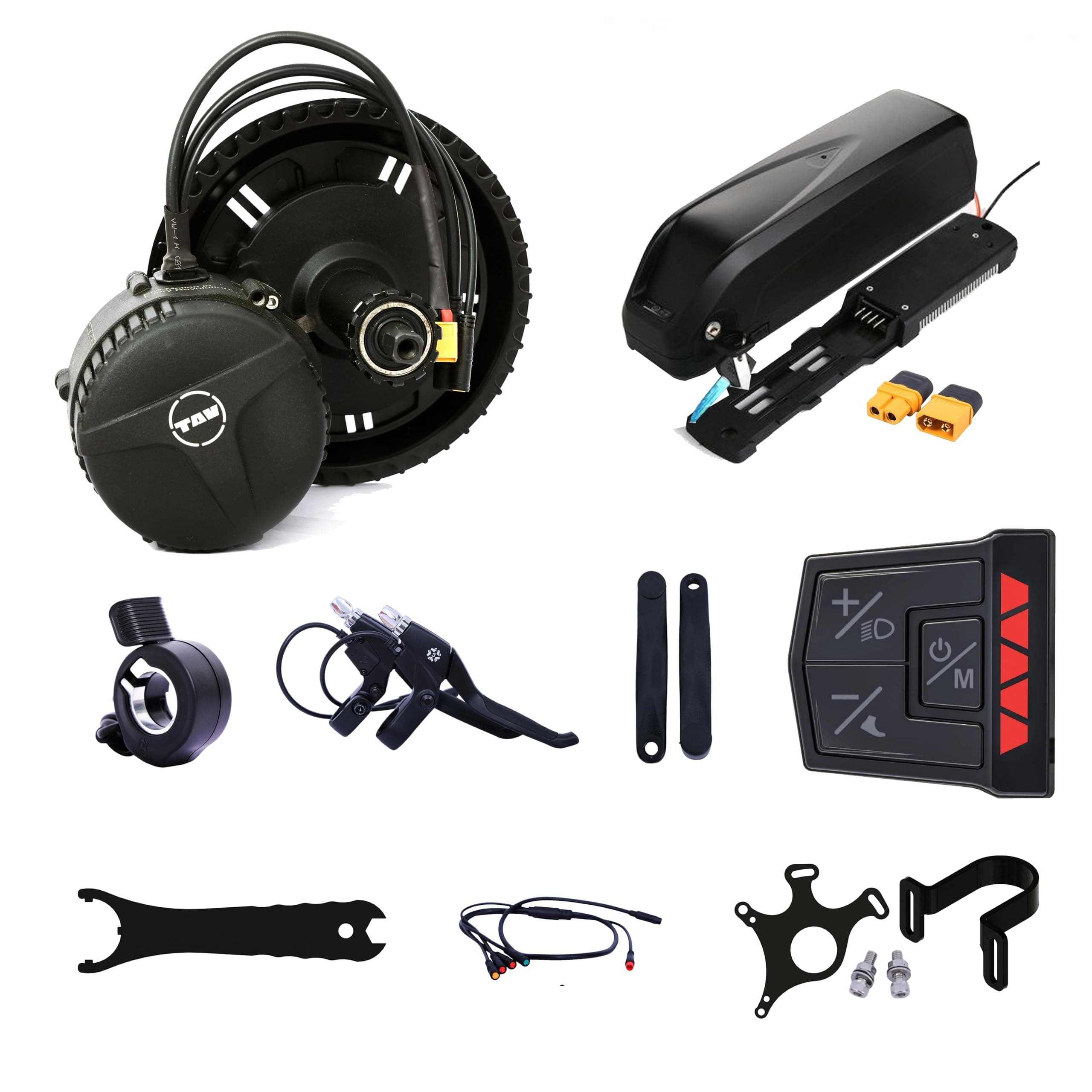 TAV SYSTEMS Electric Bicycle Kit (MD250 36V, LED Display, 7.8 Ah Battery)