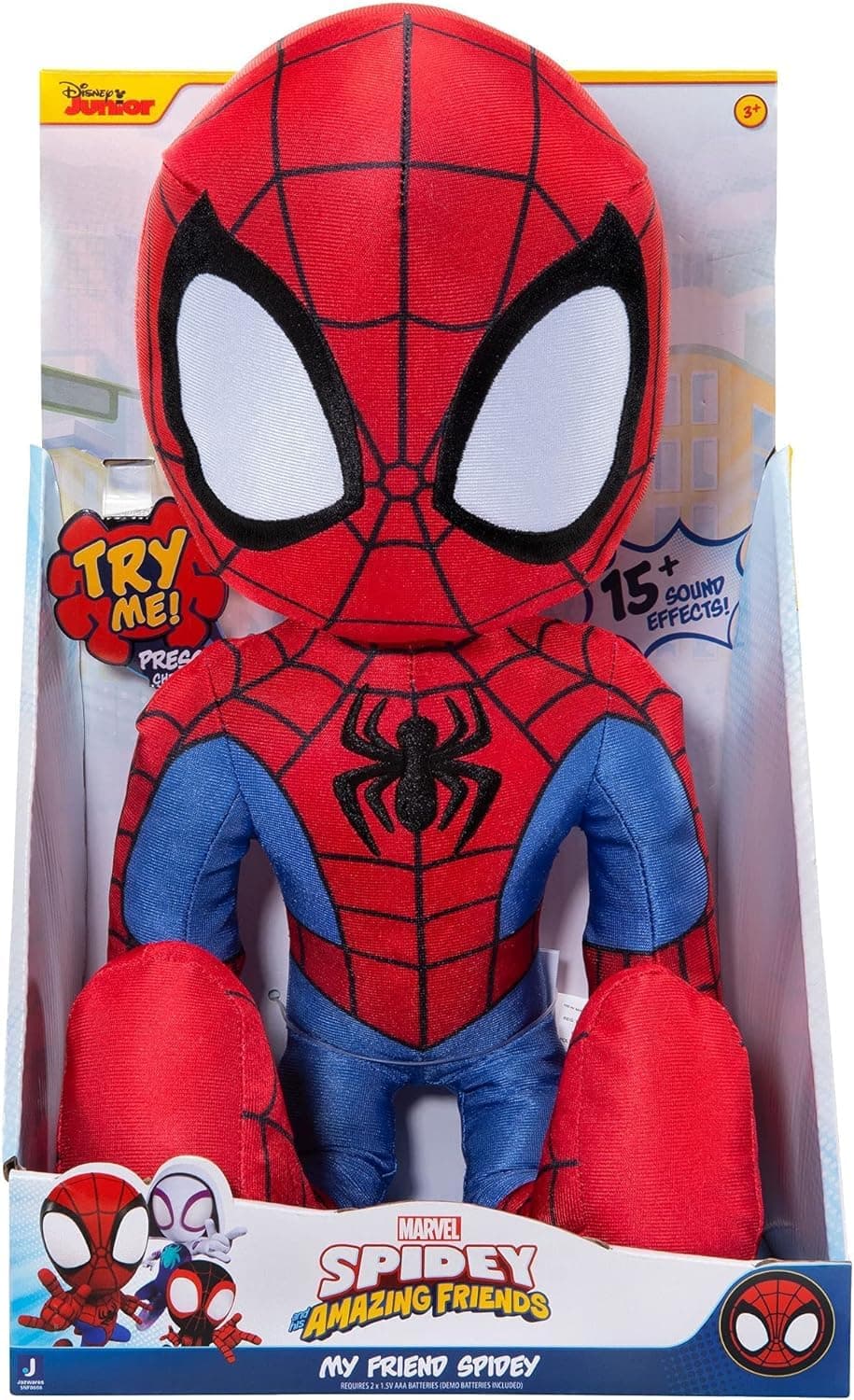 Marvel Spidey and His Amazing Friends My Friend Spidey Feature Plush - 16-Inch Talking Plush with 16 Unique Phrases