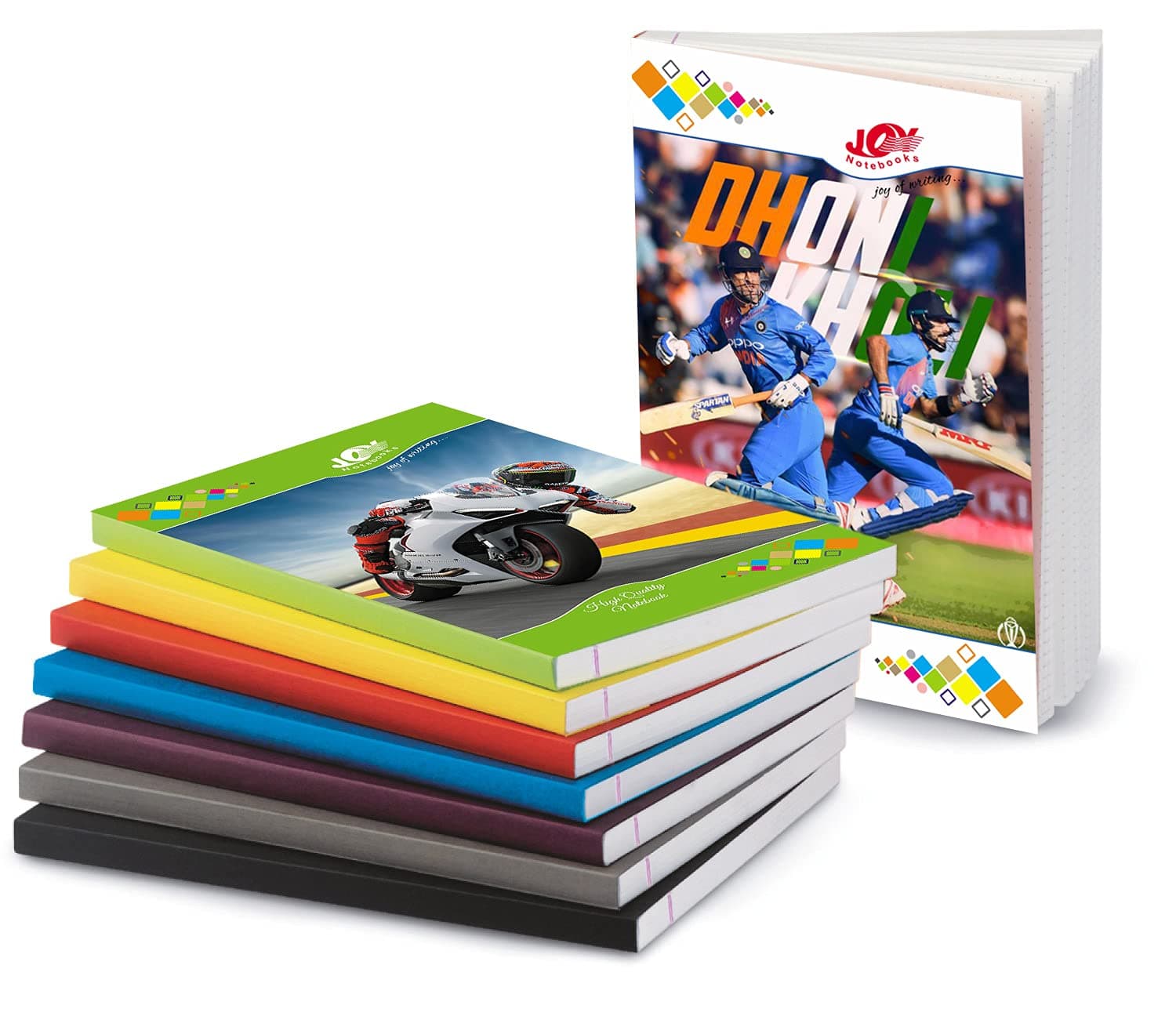 Joy Notebook | RULED | LEDGER | Long Size | 400 pages Soft Cover | Pack of 2