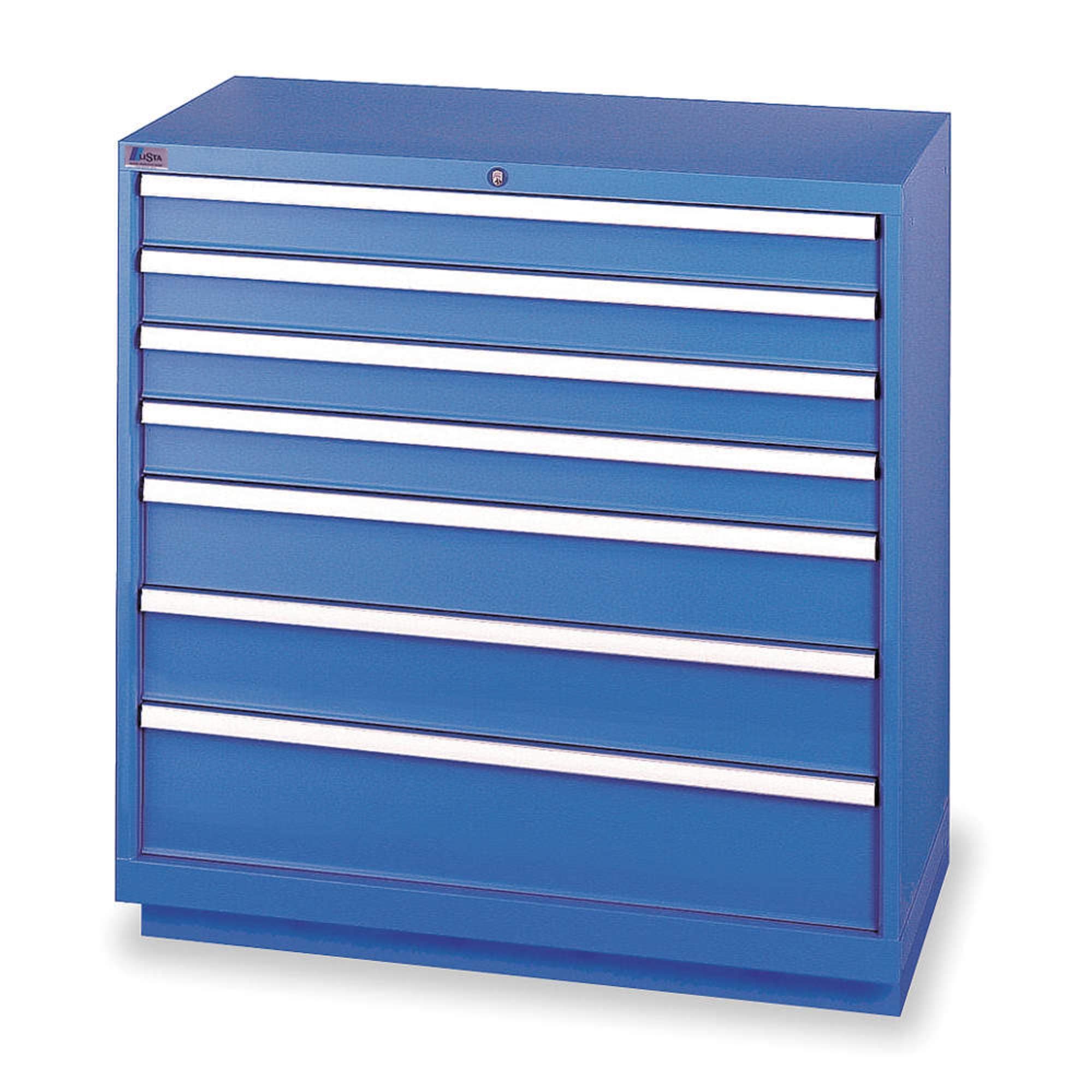 Lista International HS0900-0702FA-WWG Modular Drawer Cabinet, 7 Drawers, 40-1/4" Width x 22-1/2" Depth x 41-3/4" Height, Bright Blue