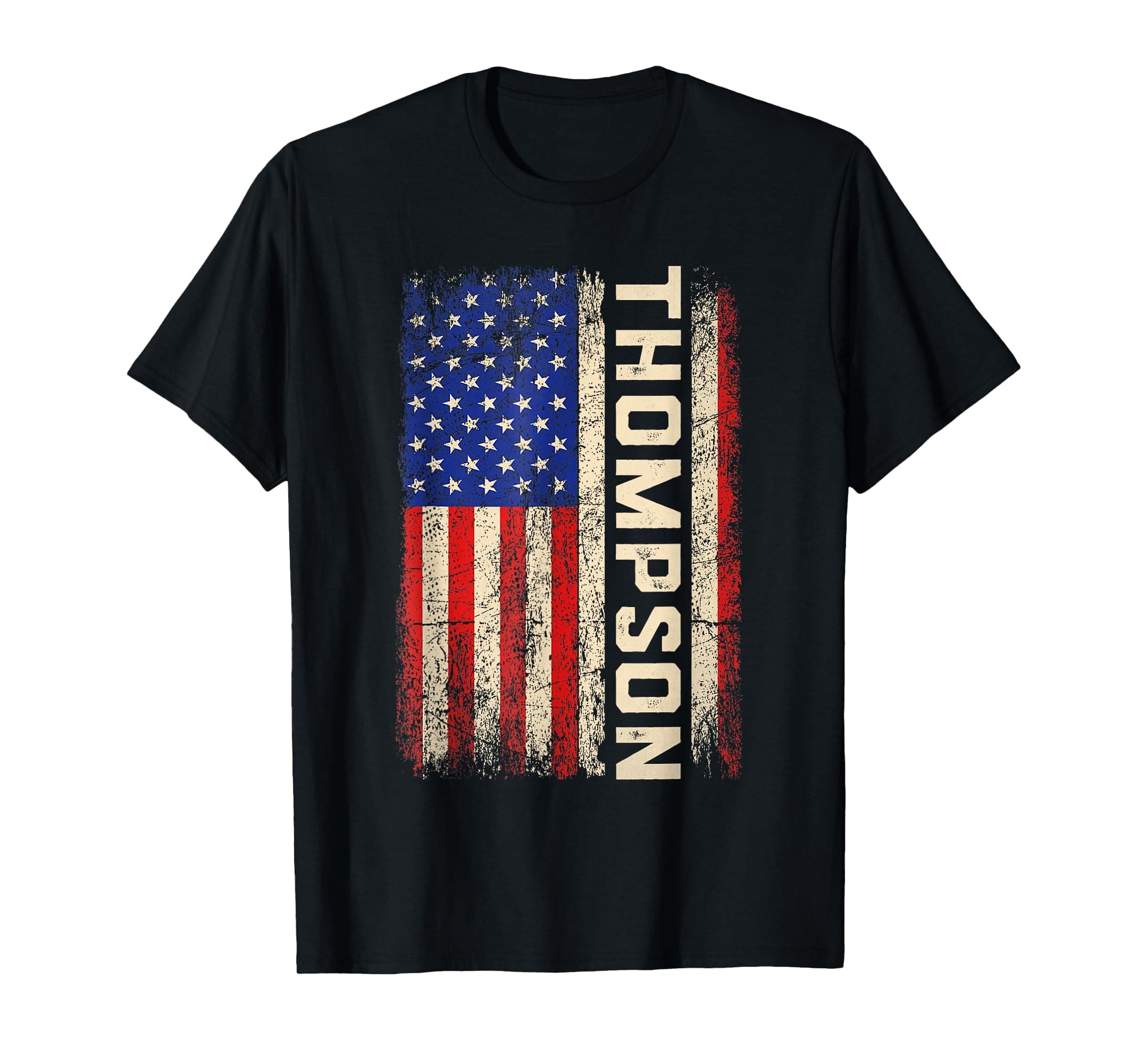 Thompson Last Name Shirt Thompson Name American Flag T-Shirt