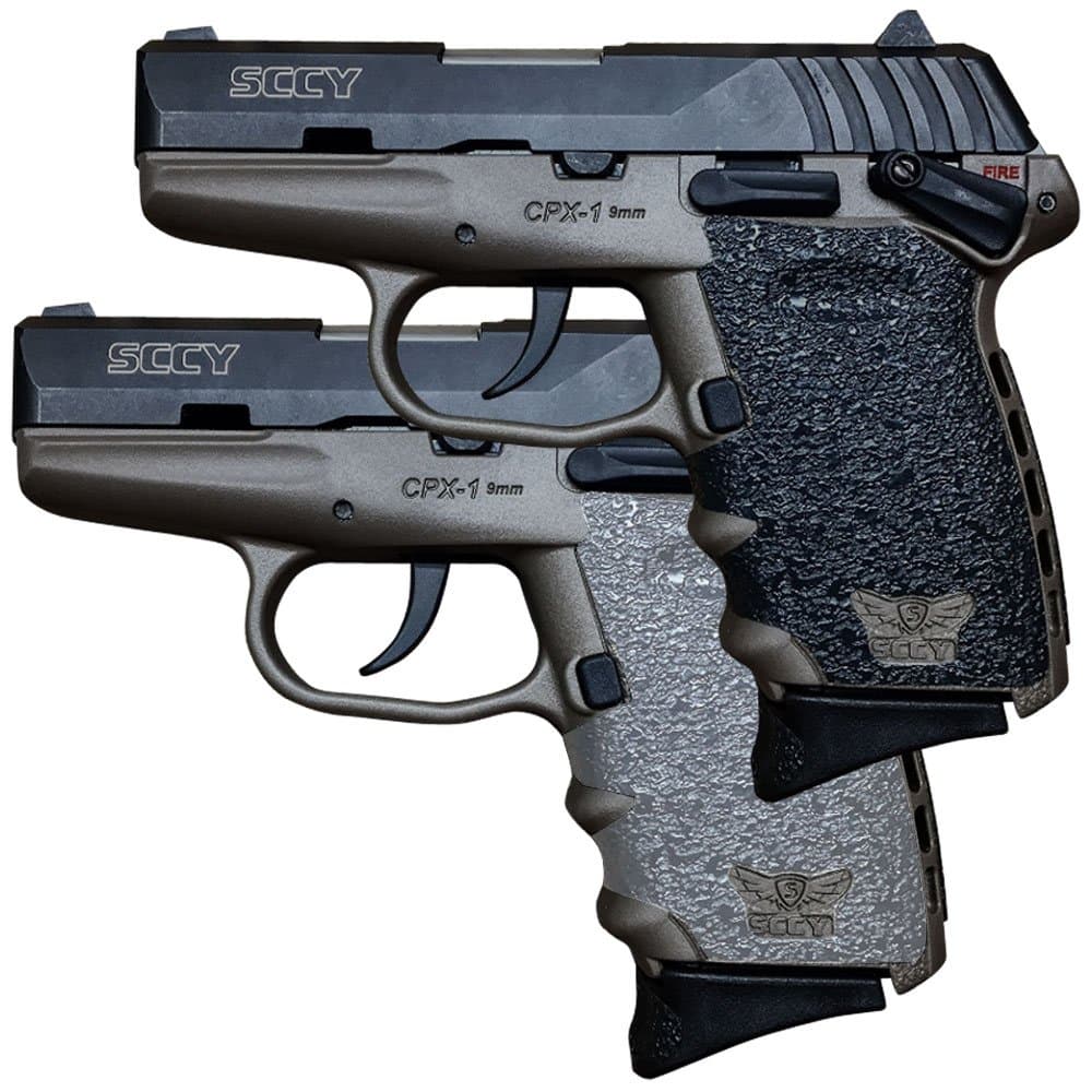 Tractiongrips Grip Overlays in Grey for SCCY CPX-1 and CPX-2 Pistols
