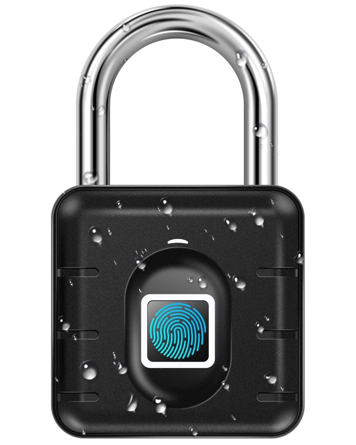 KASTWAVE Fingerprint Padlock Waterproof, Smart Padlock, Fingerprint Lock, Keyless Biometric Lock IP67 Outdoor/Indoor Lock Suitable for Luggage, Suitcase, Bike, Gym Locker Lock