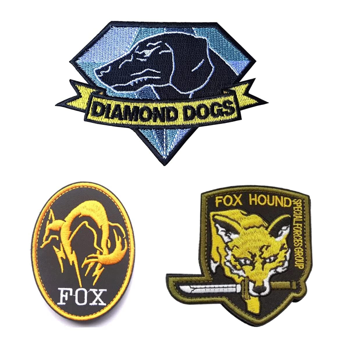 Military Morale Diamond Dogs and Metal Gear Solid Fox Patch (3pcs)