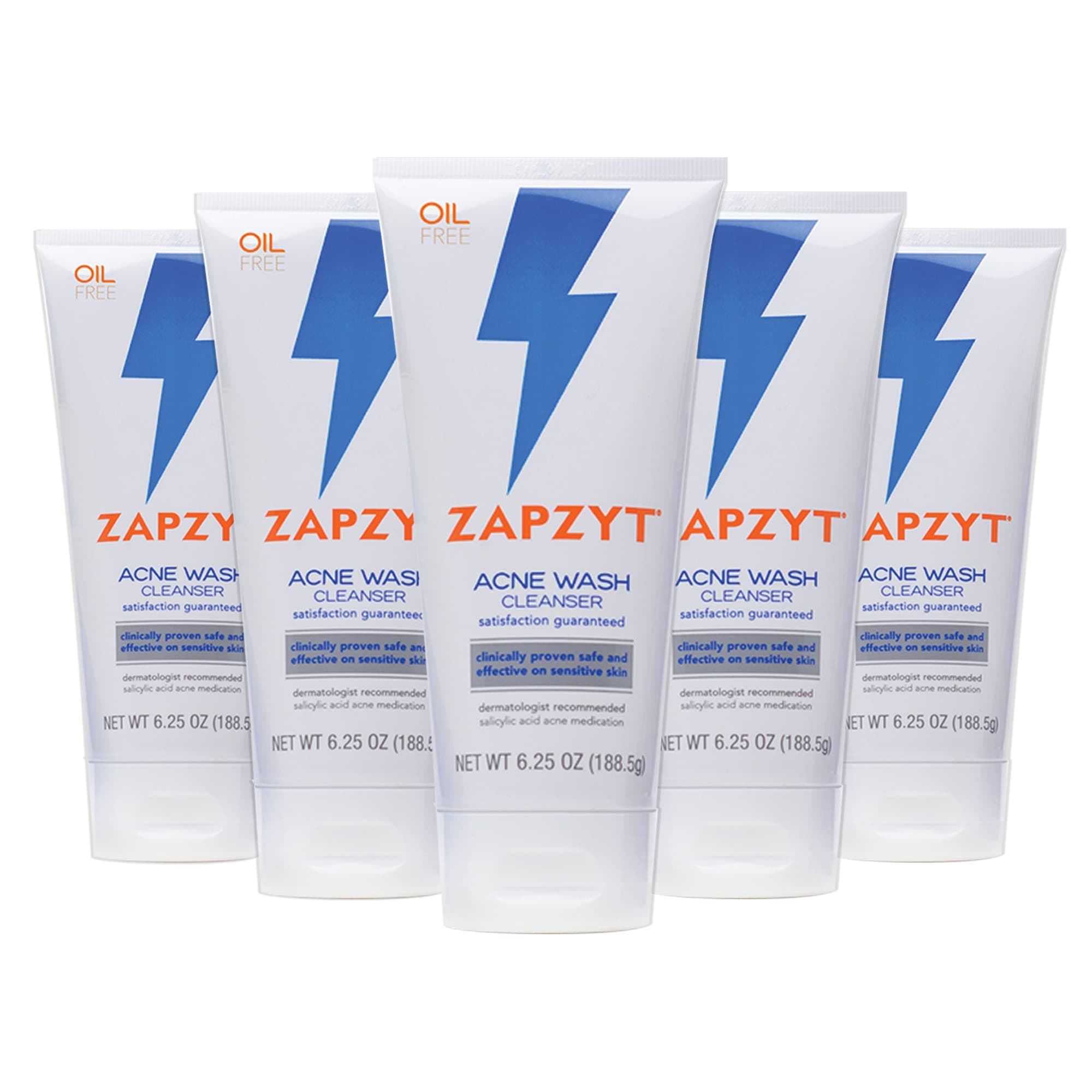 ZapzytAcne Wash with Salicylic Acid 6.25 oz (Pack of 5)