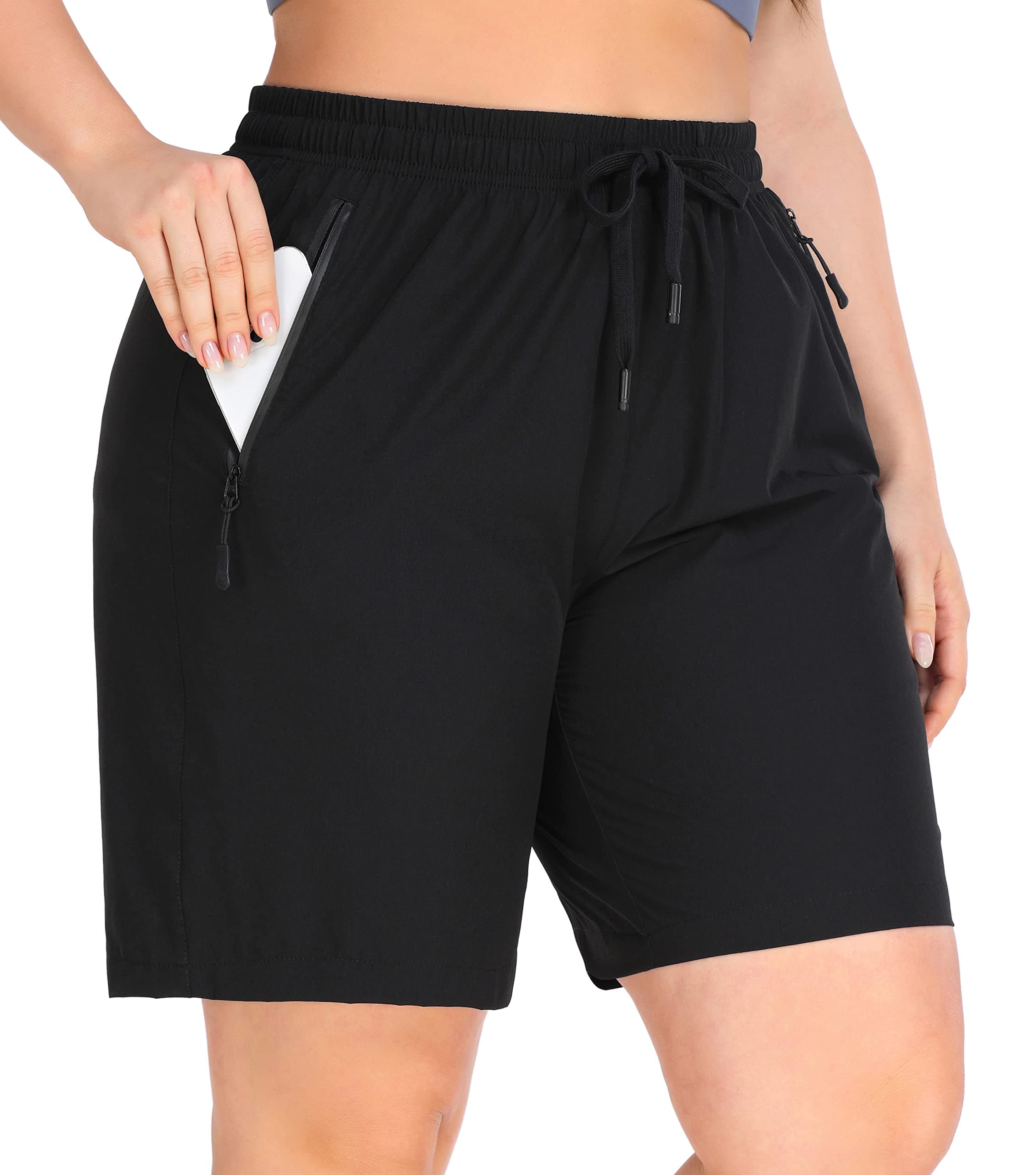 ZERDOCEANWomen's Plus Size Hiking Shorts Lightweight Quick Dry Outdoor Athletic Shorts Zipper Pockets
