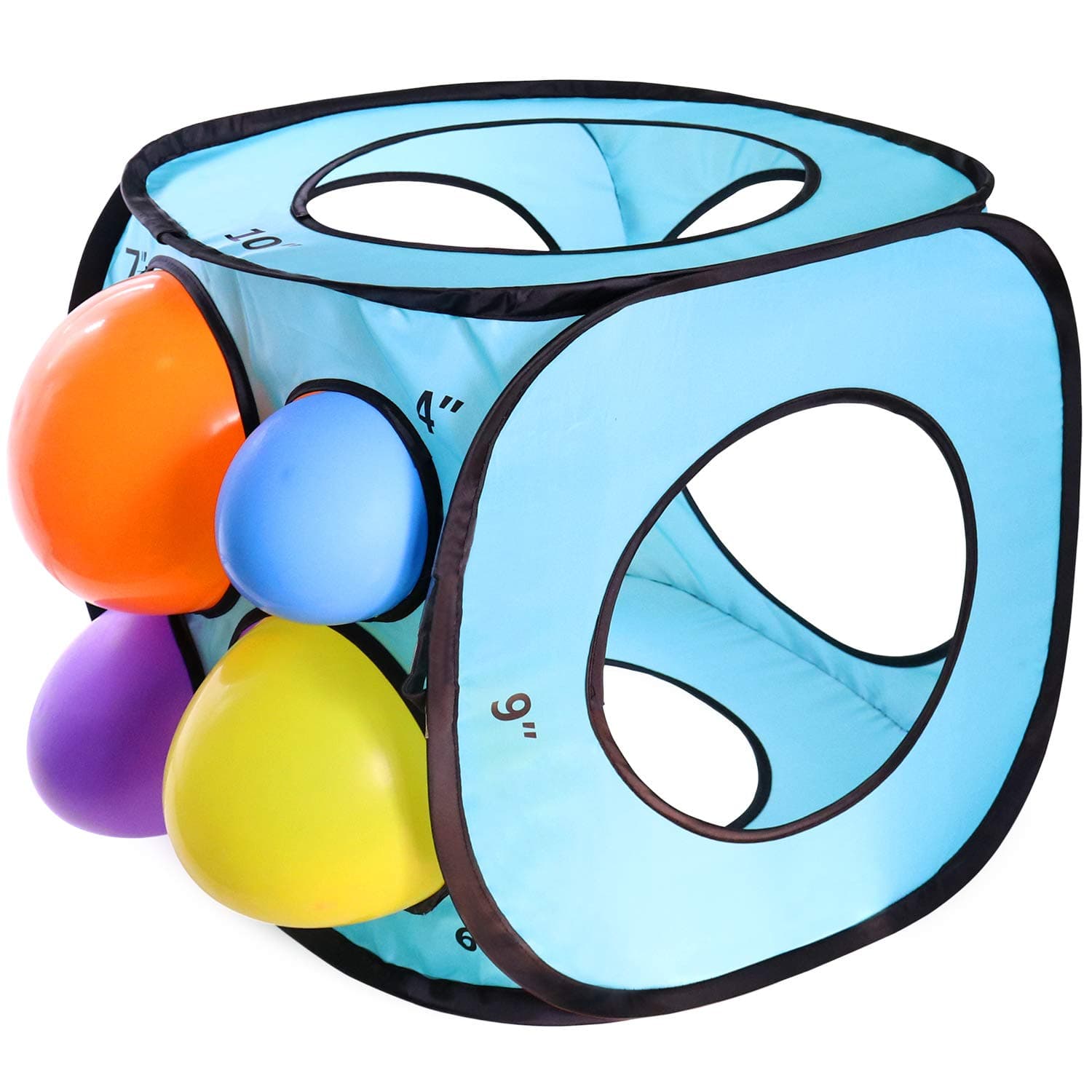 Muchfun 9 Sizes Balloon Szier Cube Box 4" - 12", Collapsible Balloon Measuring Tool No Assembly Required