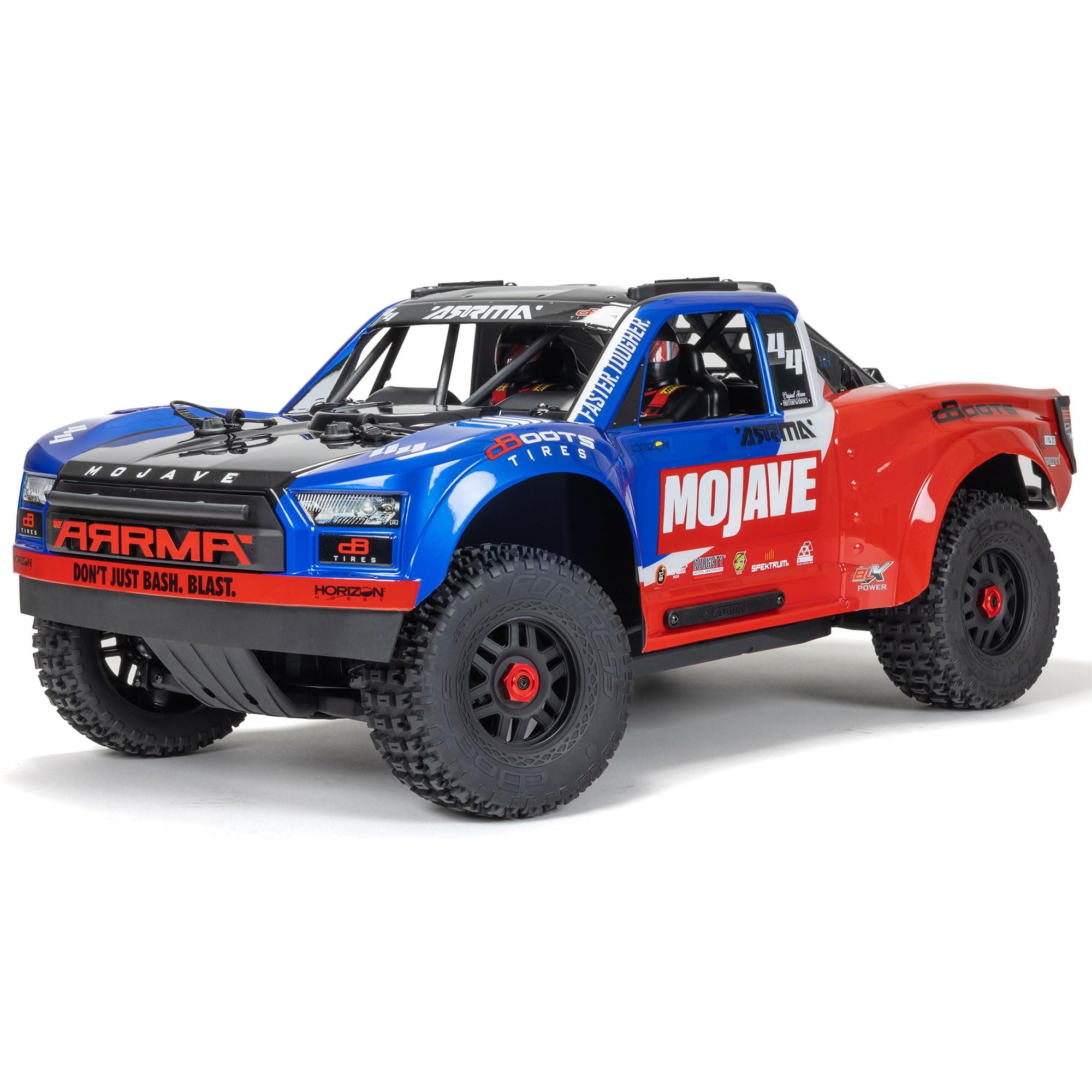 ARRMA Mojave RC Truck 4X4 4S BLX 1/8th Scale Desert Truck RTR (Battery and Charger Not Included) Blue/Red ARA4404T2