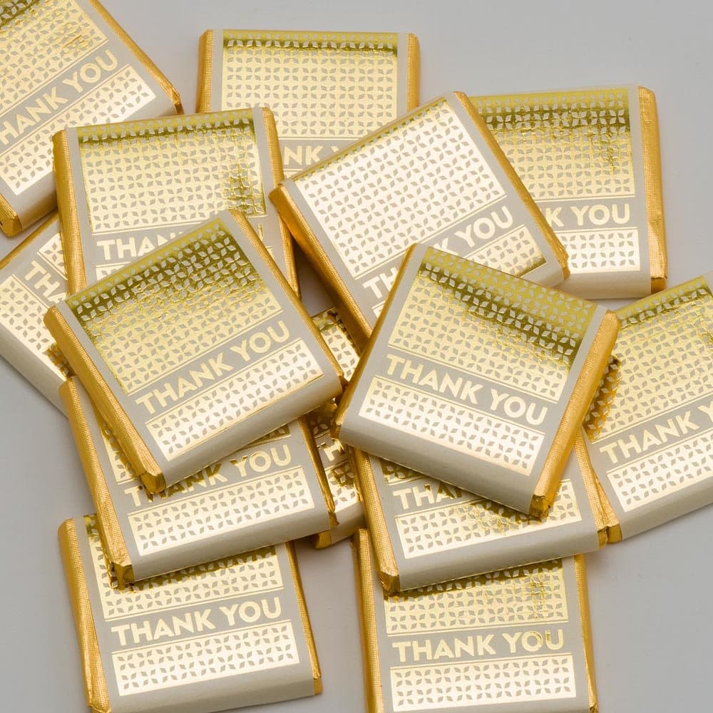 Italian Options Gold Thank You Chocolate Neapolitans (50 Chocolates)