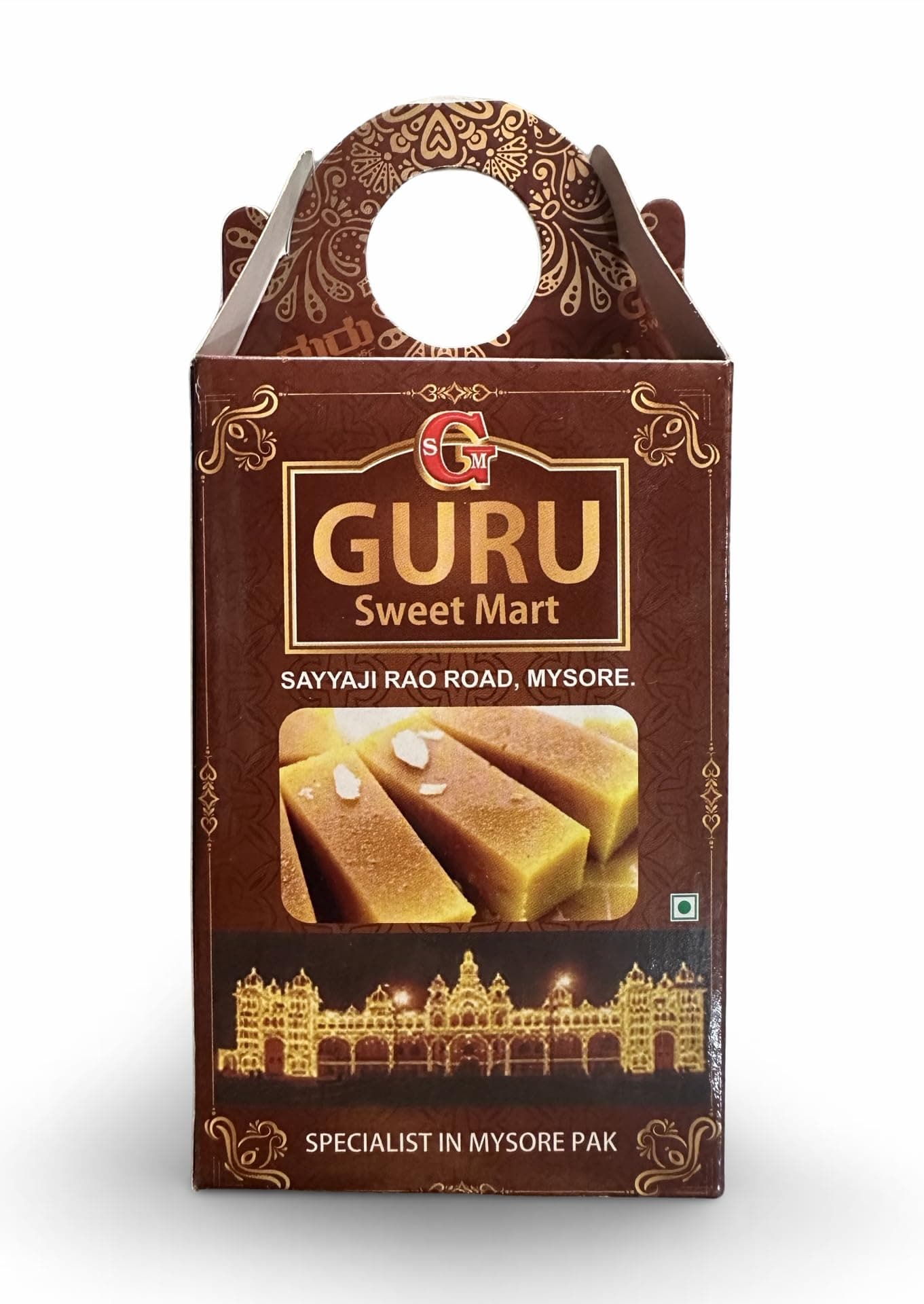 eVasavamba Guru Sweet Mart - Special Pure Ghee Mysore Pak|Founder Of Mysore Pak|Mysuru Pak|Traditional Taste Of Mysuru|Soft, Melts In Mouth|Best For Gifts, (250Gram X 1 Pc)
