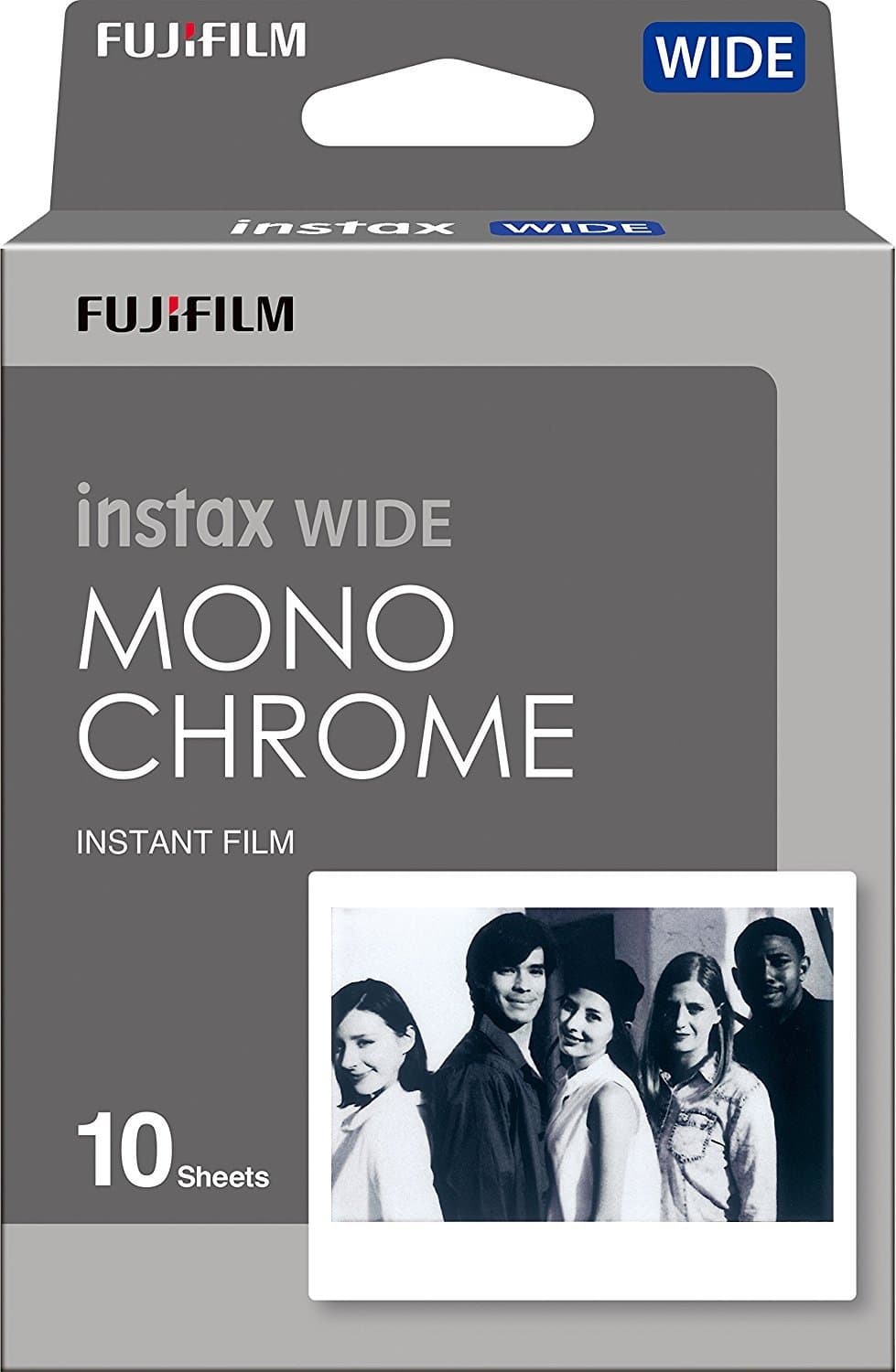 instax Fujifilm - WIDE Monochrome Film (10 Sheets)
