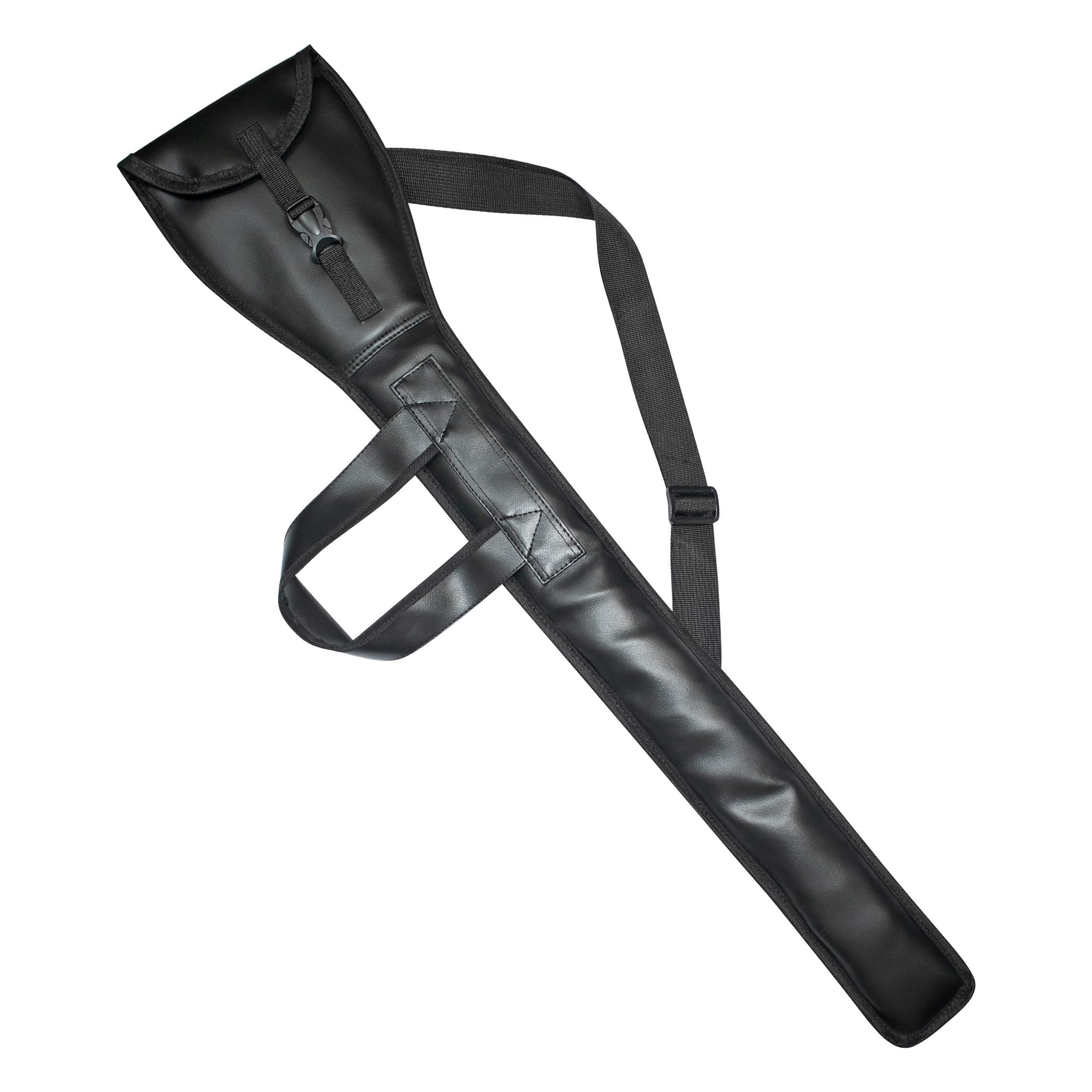 Masonic Knights Templar Sword Case Bag - Black Leather with Shoulder Strap Sheath & Carrying Cover for Swords