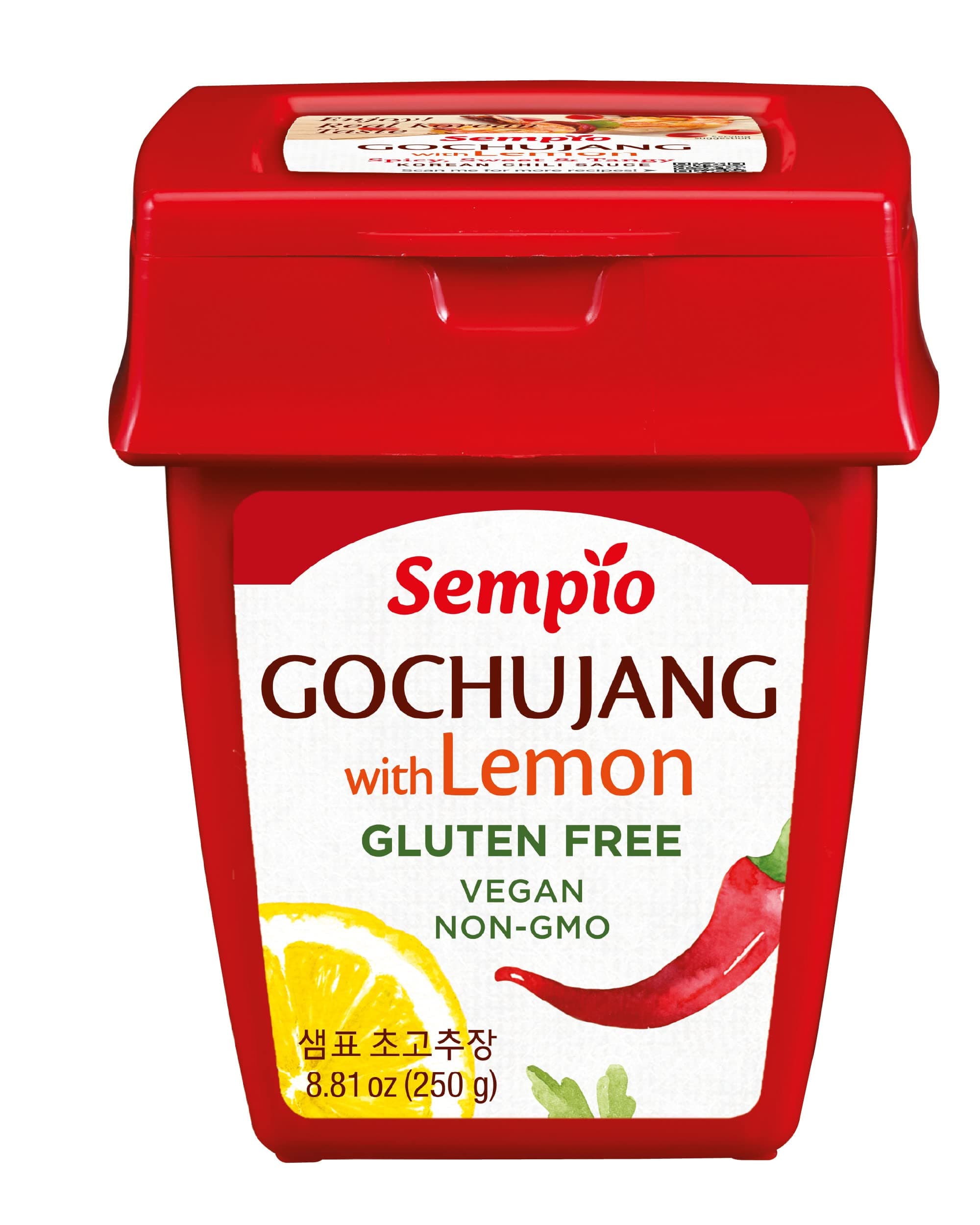 Sempio Gochujang with Lemon (8.8oz) - Korean Chili Paste, Sweet, Sour, Savory...