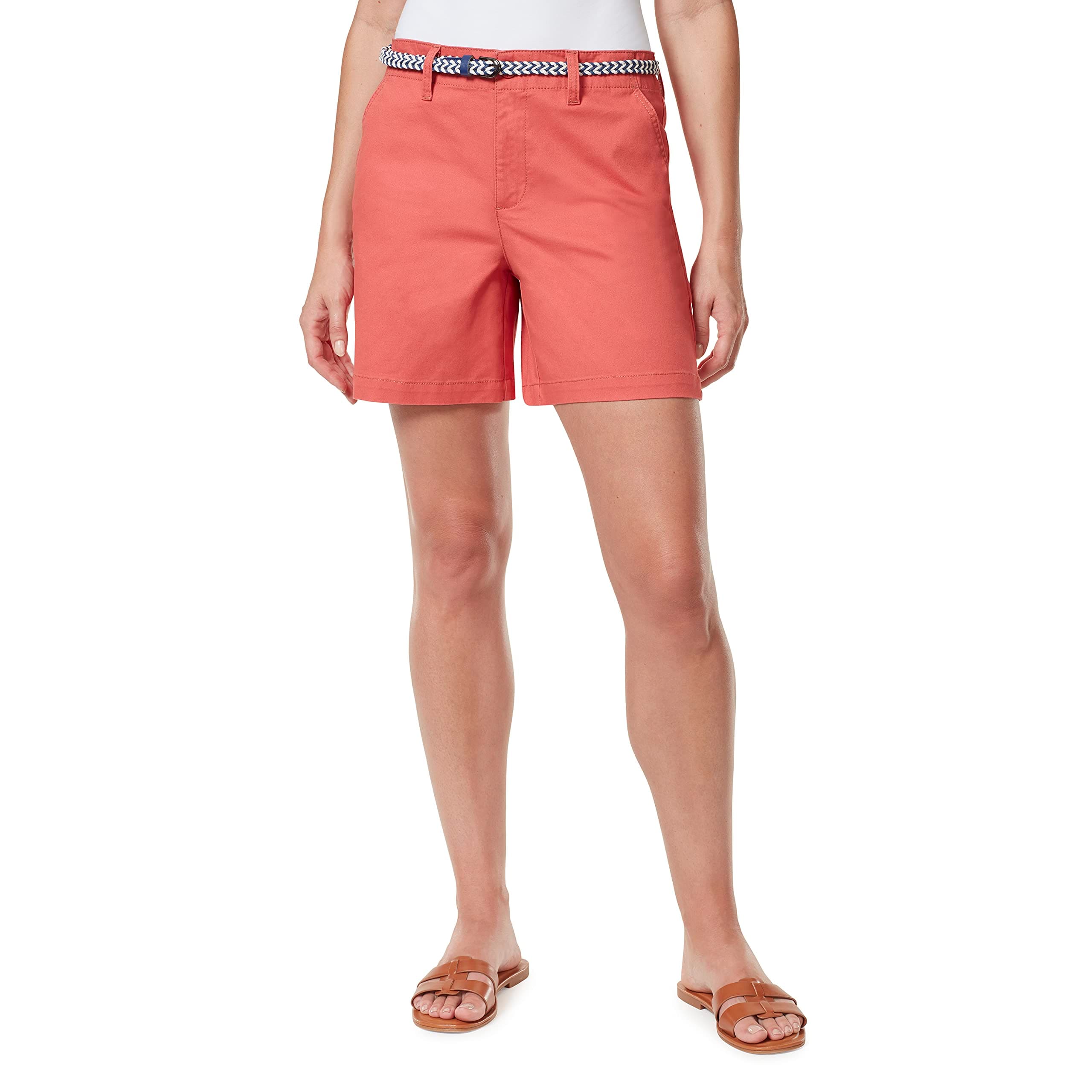 Gloria Vanderbilt Women's Midrise Belted Trouser Short Standard