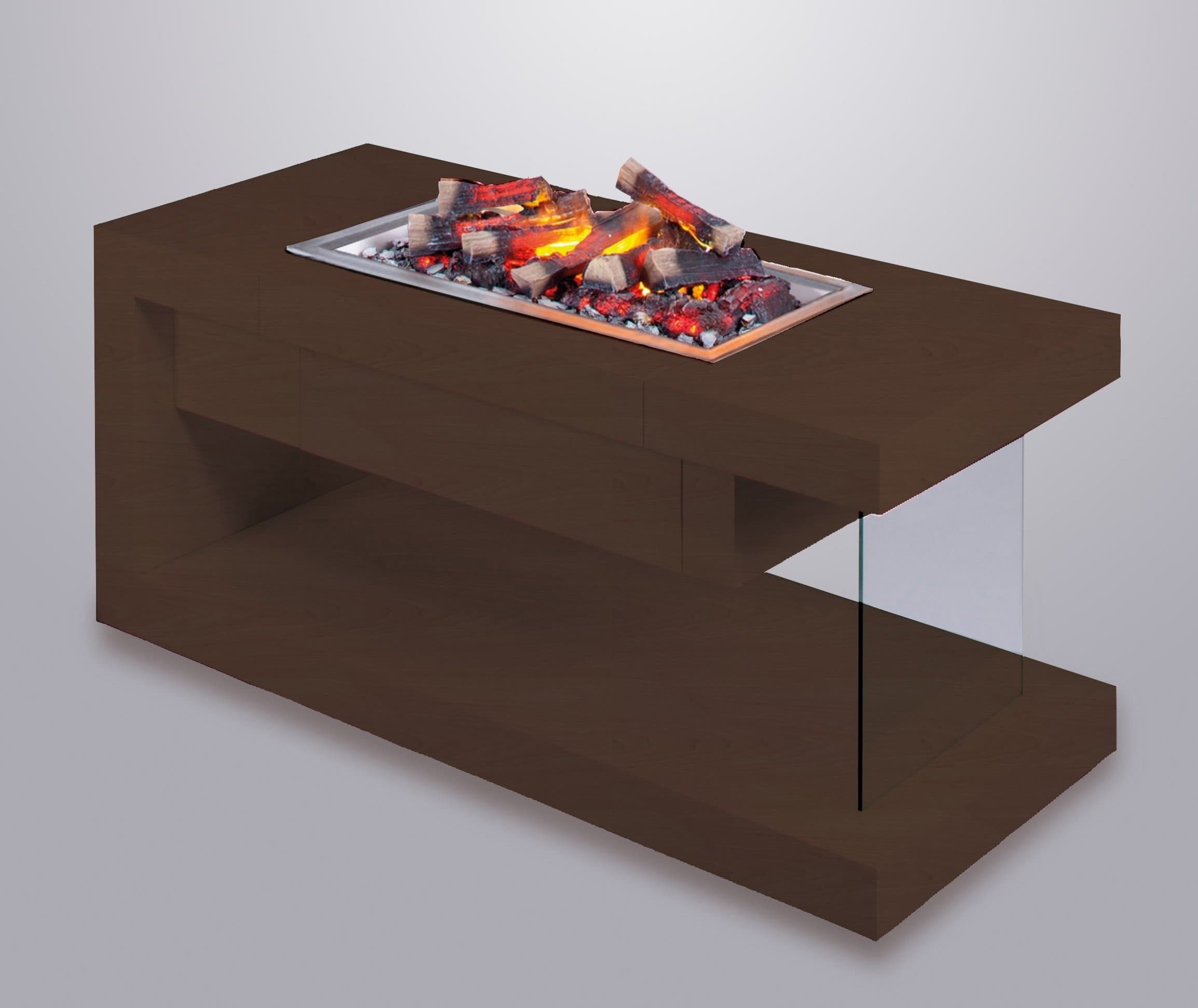 EWT Avant-Garde I Opti-Myst 3D Electric Fireplace: Walnut