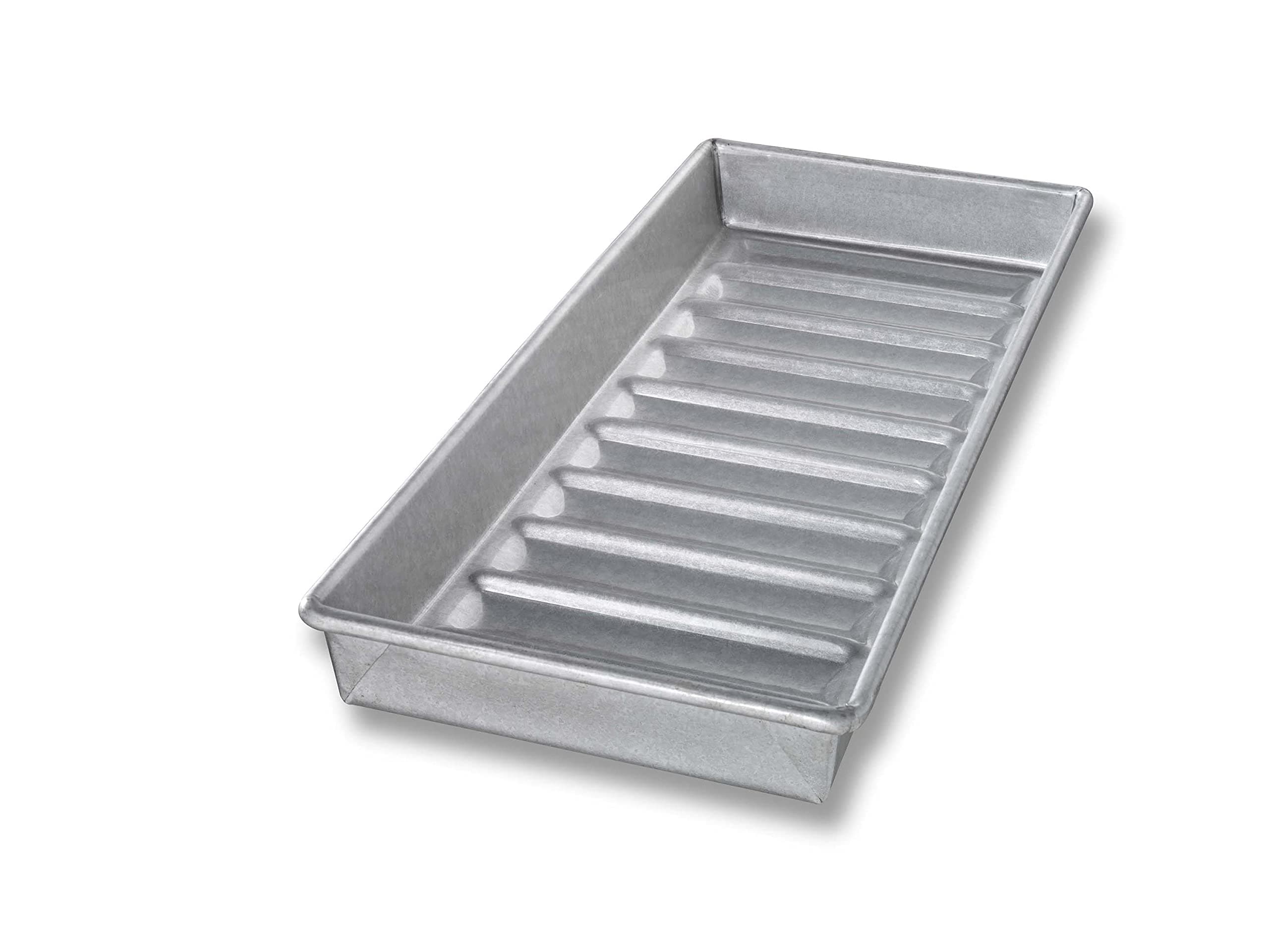 Bakeware Nonstick New England Hot Dog Bun and Lobster Roll Loaf Pan, Aluminized Steel
