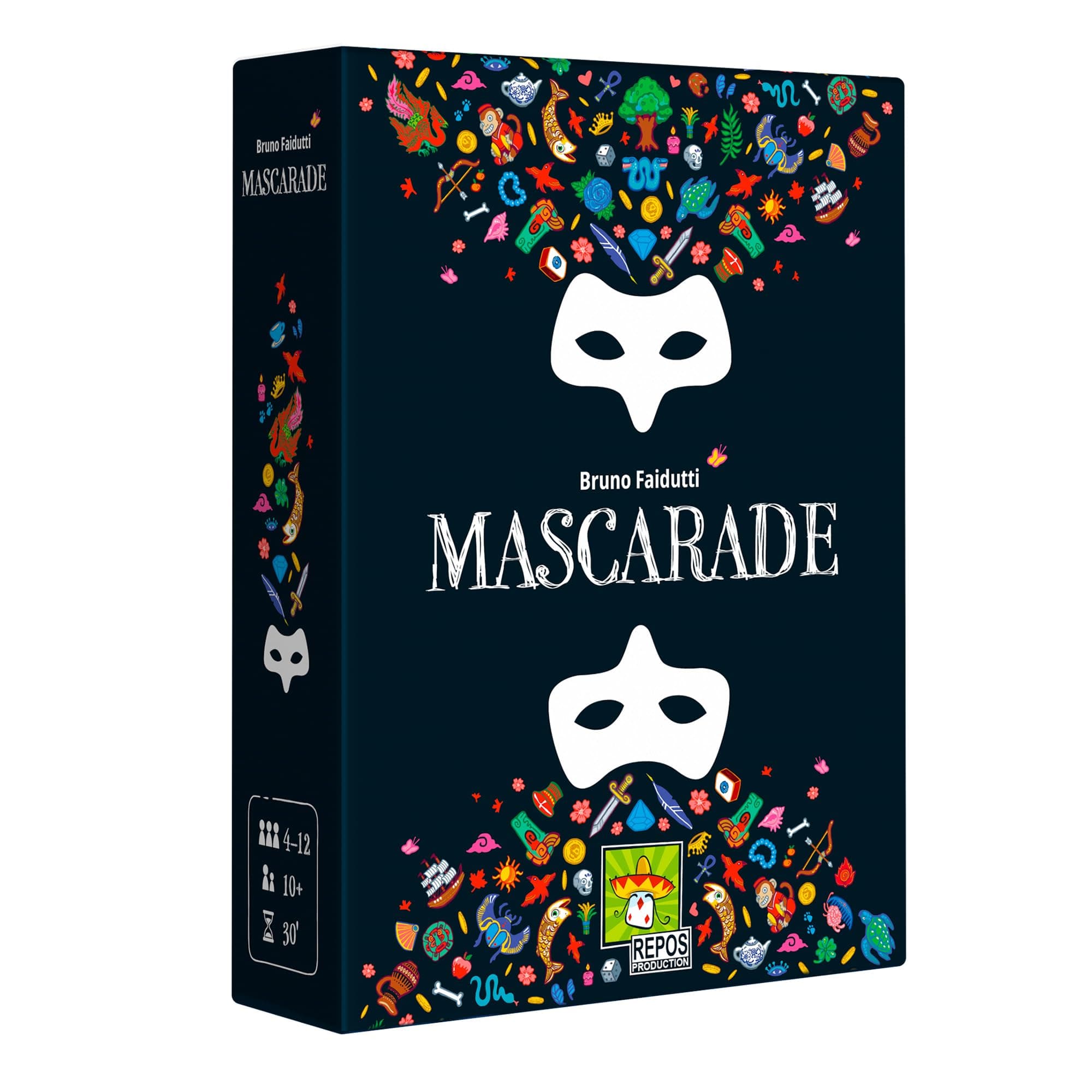 Repos ProductionMascarade 2nd Edition, Party Game, Ages 10+, 4-12 Players, 30+ Minutes Playing Time